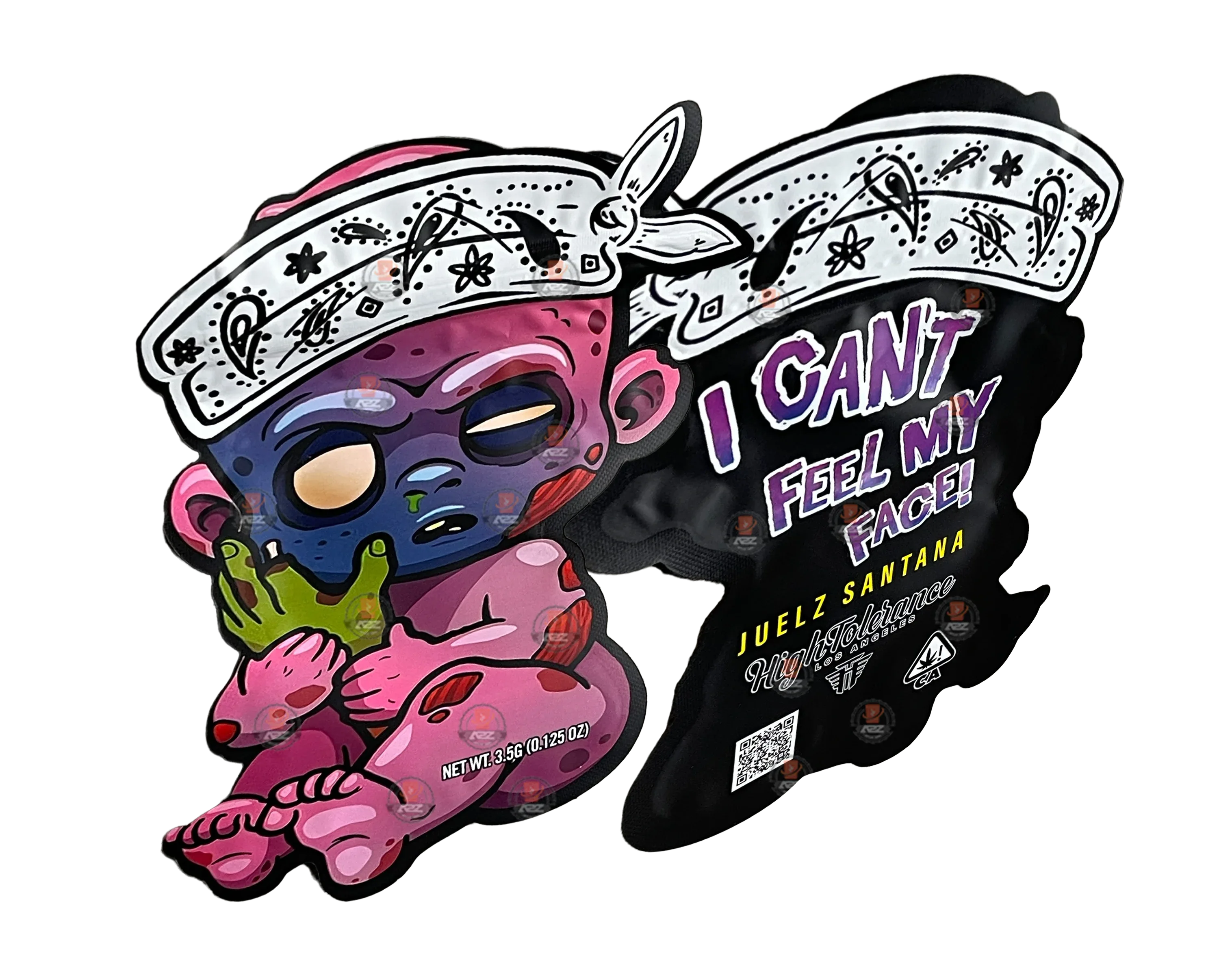 Disner Pack Baby I Can't Feel My Face Cut Out Mylar Bags 3.5g High Tolerance - Black Unicorn Hub