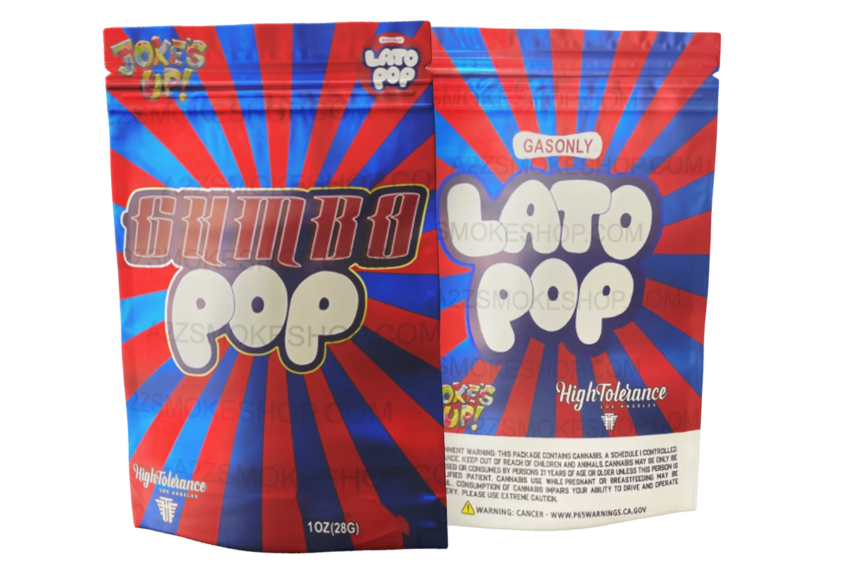 Jokes UP Lato Pop Gumbo High Tolerance 1 OZ 28G Mylar bag 50 Count - Black Unicorn Hub