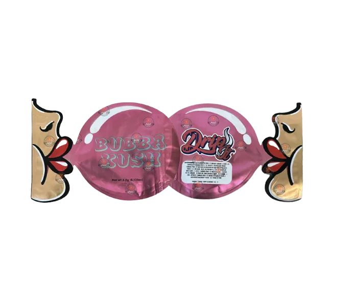 Bubba Kush 3.5G Mylar Bag Die cut Packaging Only - Black Unicorn Hub