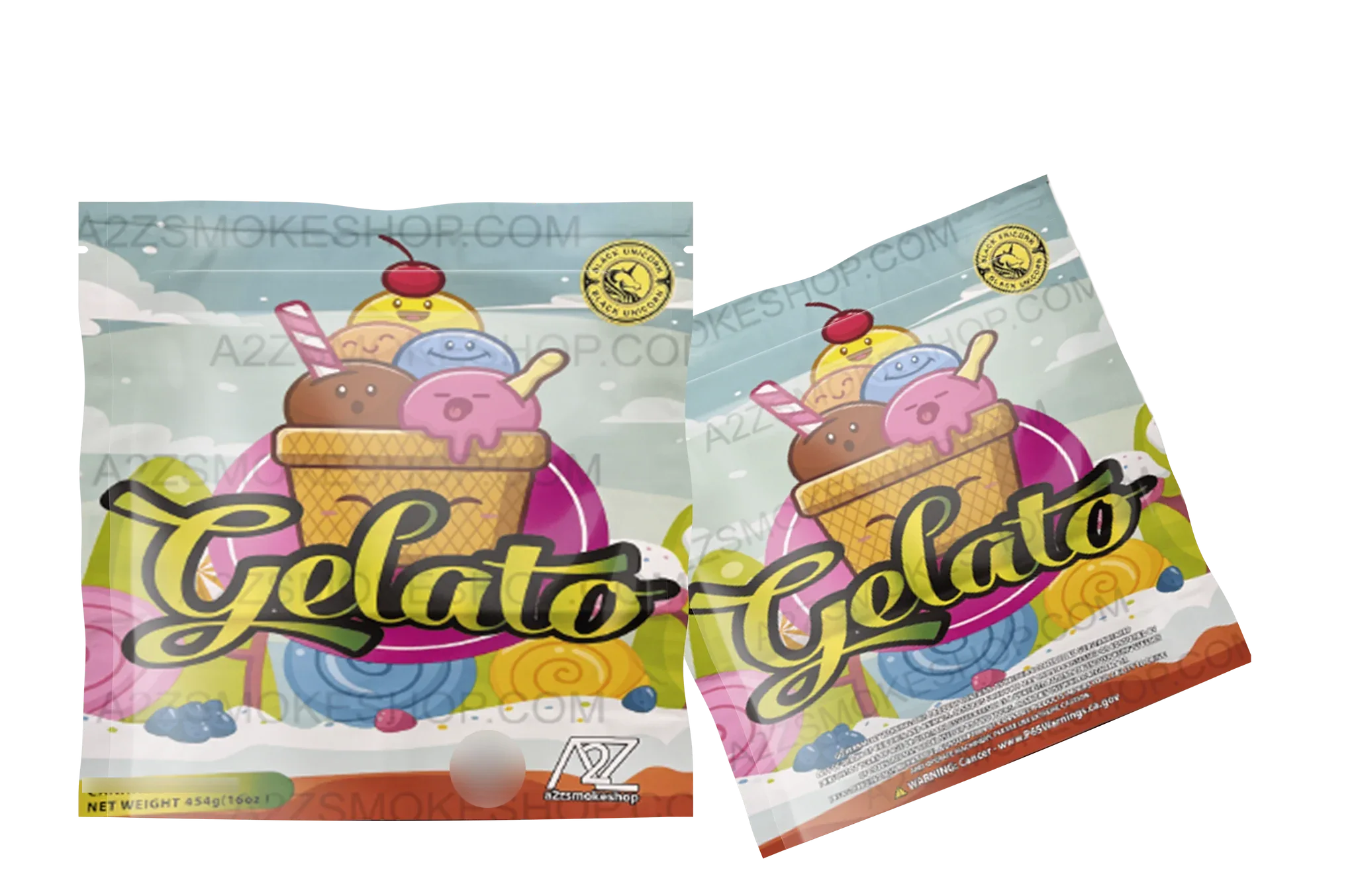 Black Unicorn - Pound Bag (Large)-Gelato Mylar bag 1LBS - 16OZ (454g) - Black Unicorn Hub