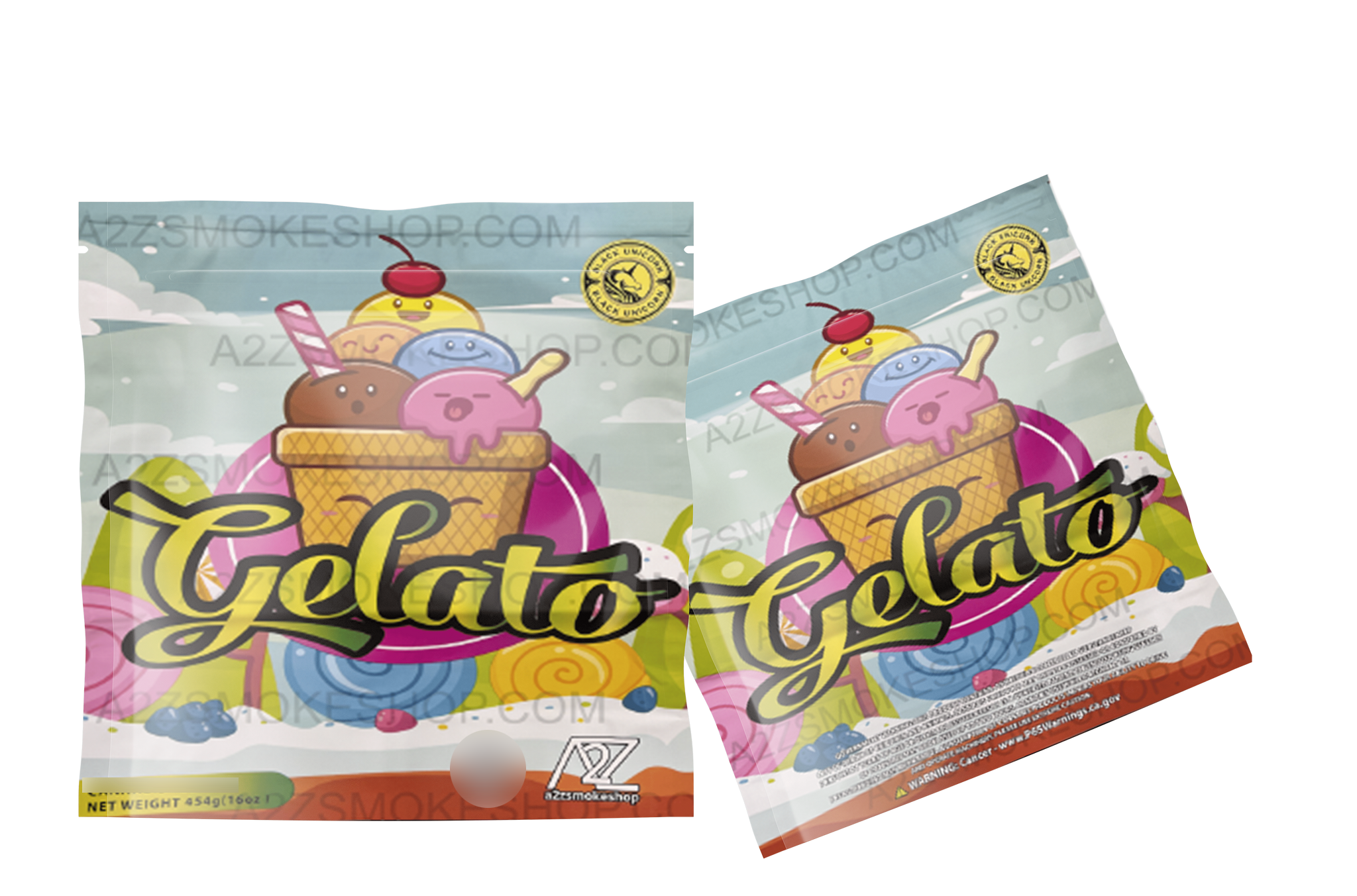 Black Unicorn - Pound Bag (Large)-Gelato Mylar bag 1LBS - 16OZ (454g)