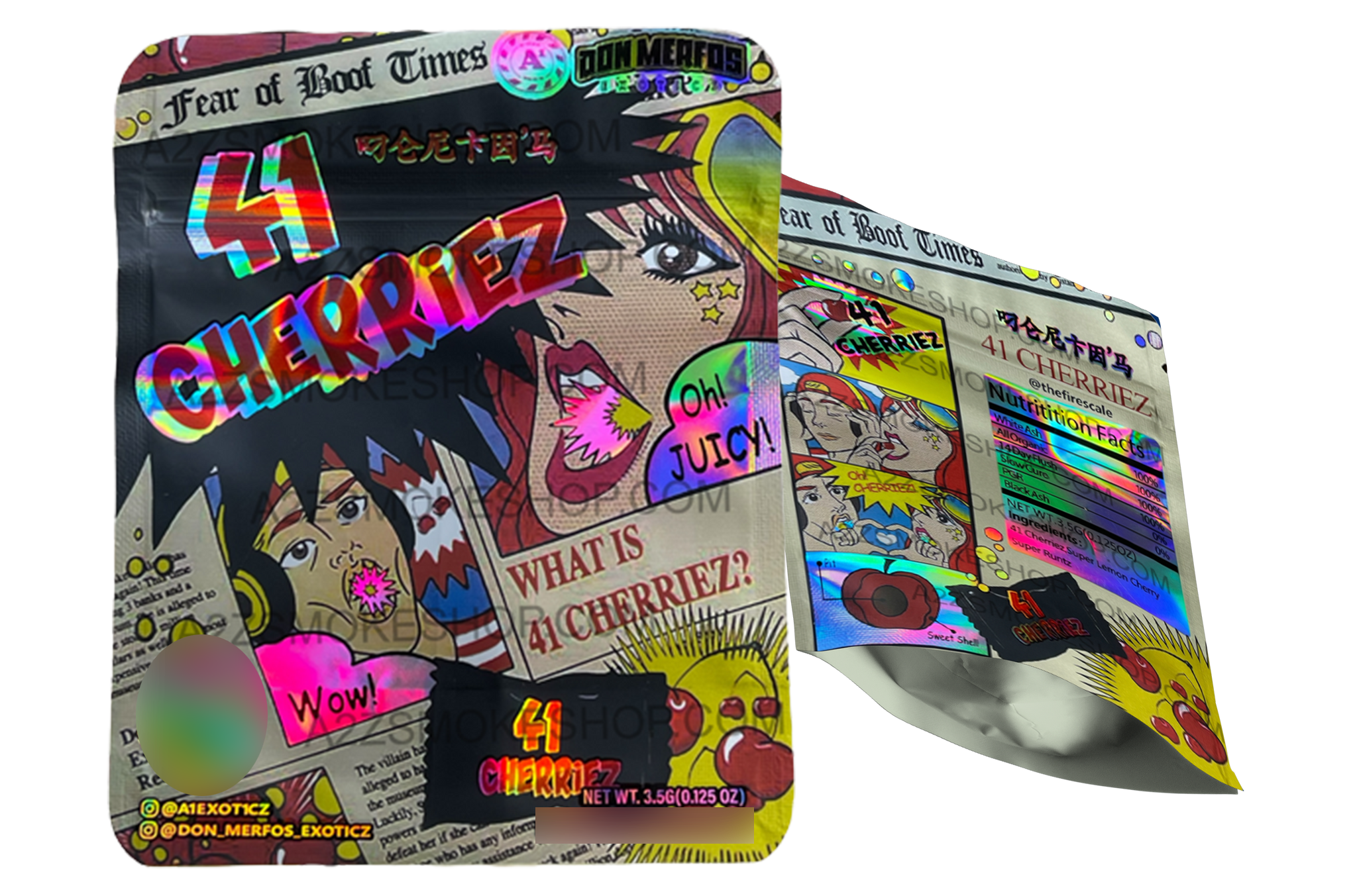 Don Merfos 41 Cherriez bag 3.5g Mylar bag Packaging Only