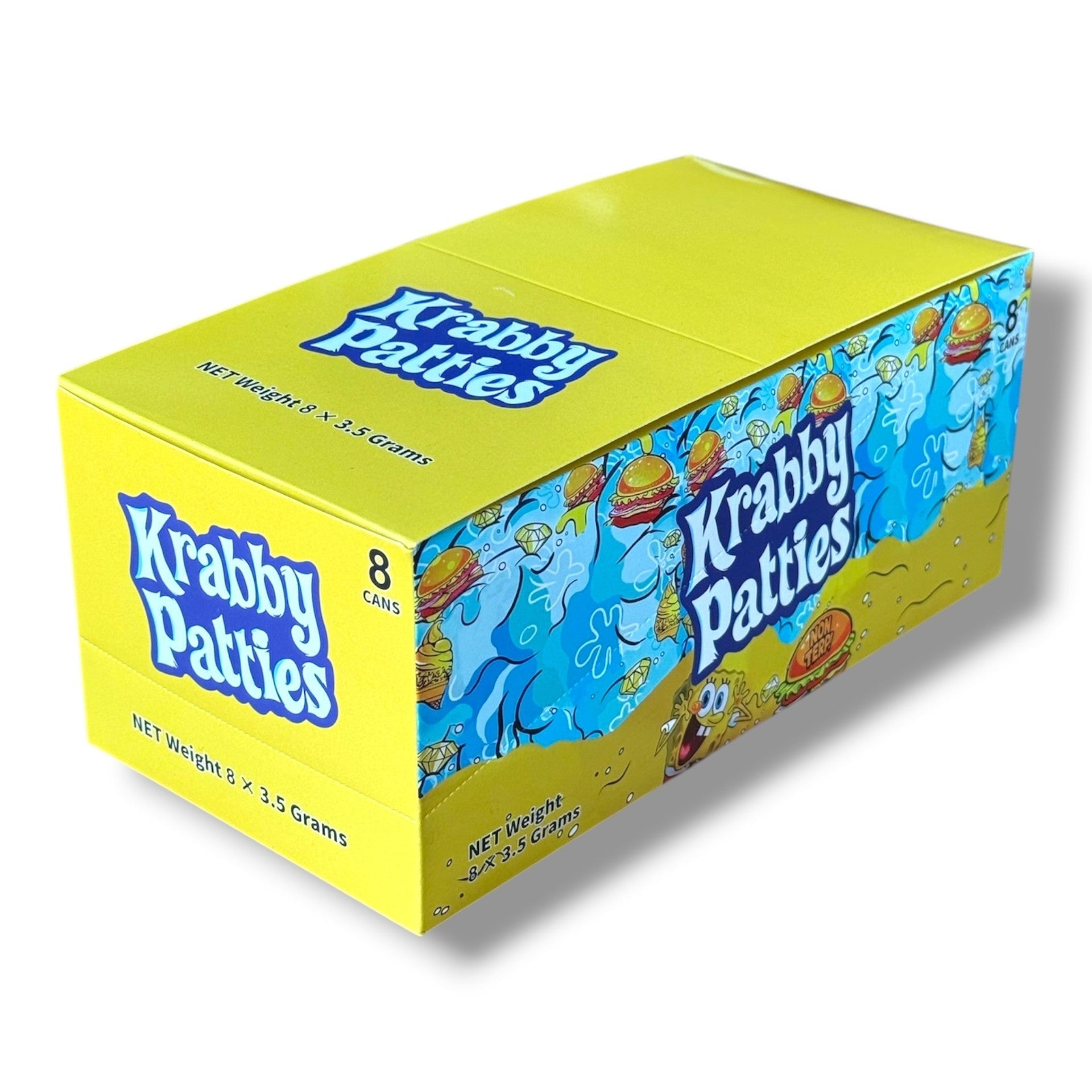 Krabby Patties 3.5g Cans - 8 cans in box