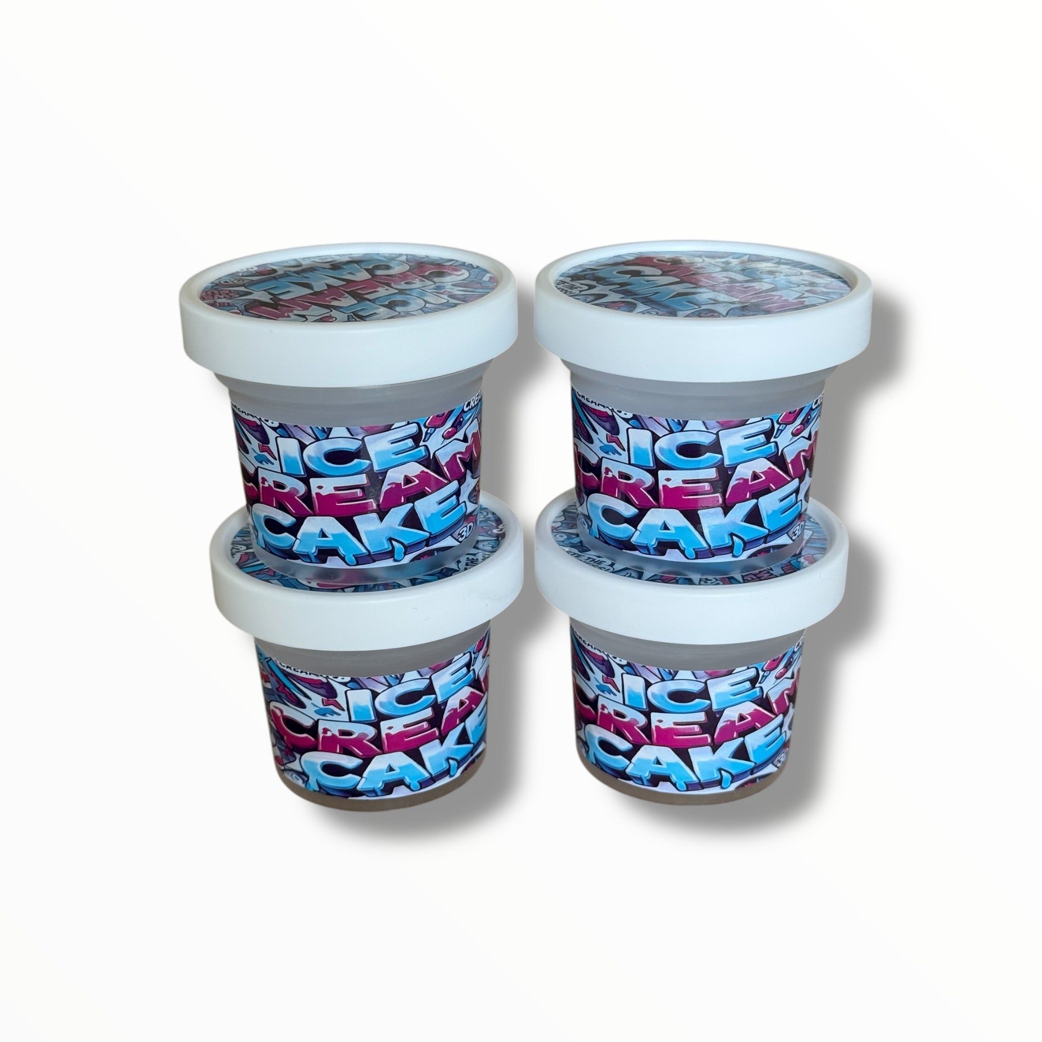 Ice Cream Style 3.5G Plastic Jars with Display Boxes – Packaging Only