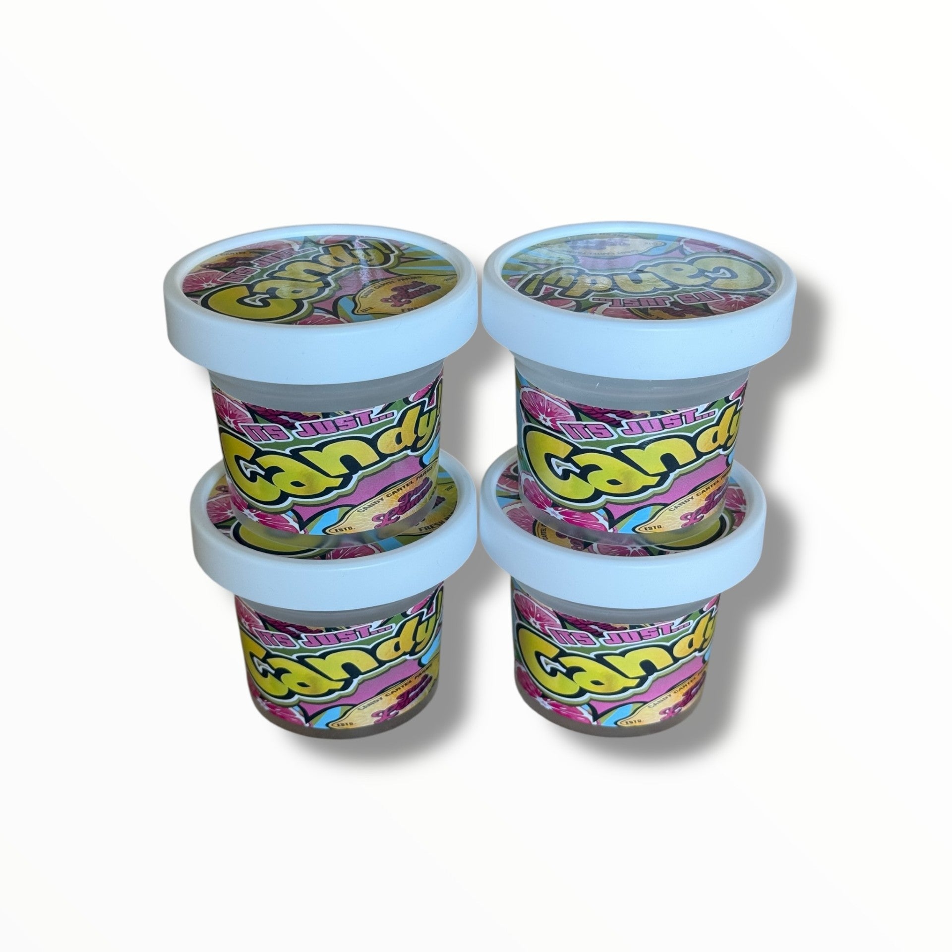 Ice Cream Style 3.5G Plastic Jars with Display Boxes – Packaging Only