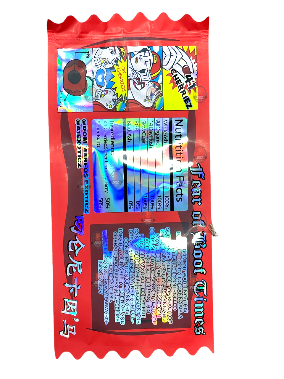 41 Cherriez Mylar Bags 16 OZ (1 LBS) Don Merfos Exotics