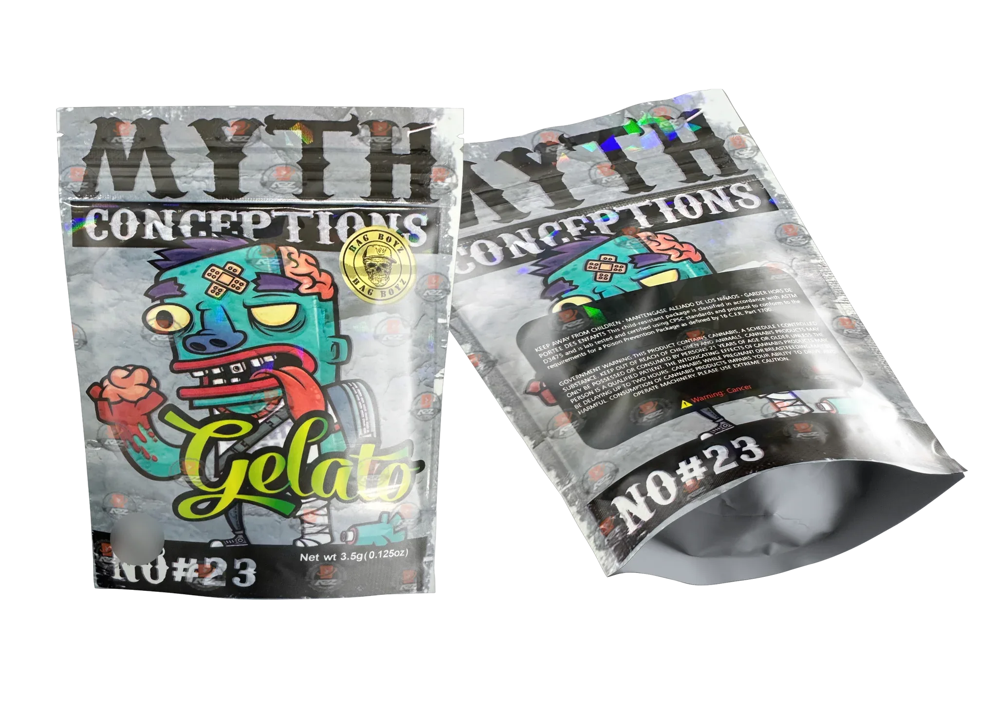 Bag Boyz Gelato Myth Conception No #23 Mylar bags 3.5g Packaging Only - Black Unicorn Hub