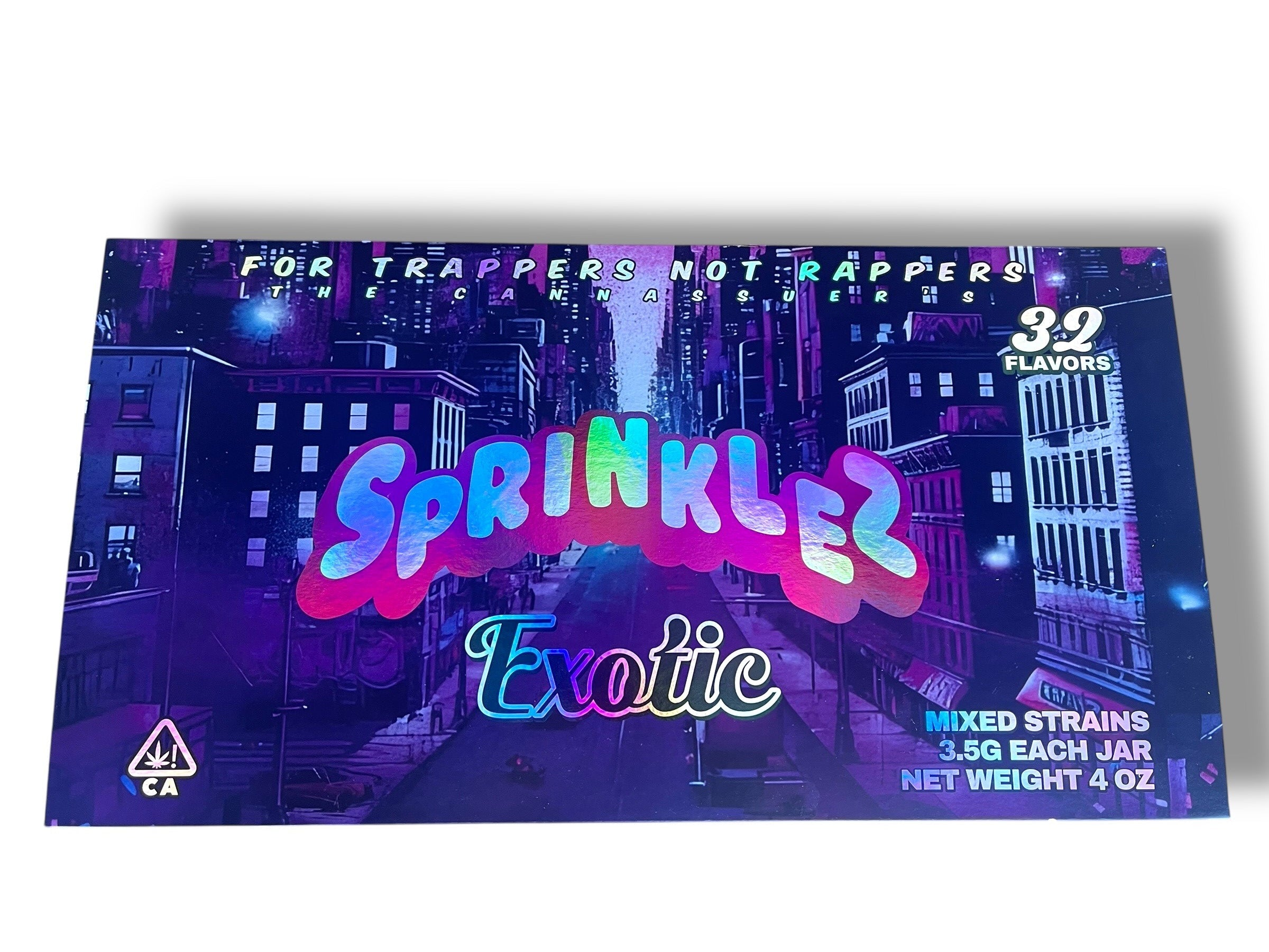 Sprinklez Variety Pack Glass Jars - Varity Pack 32 Flavors in box Empty Jars