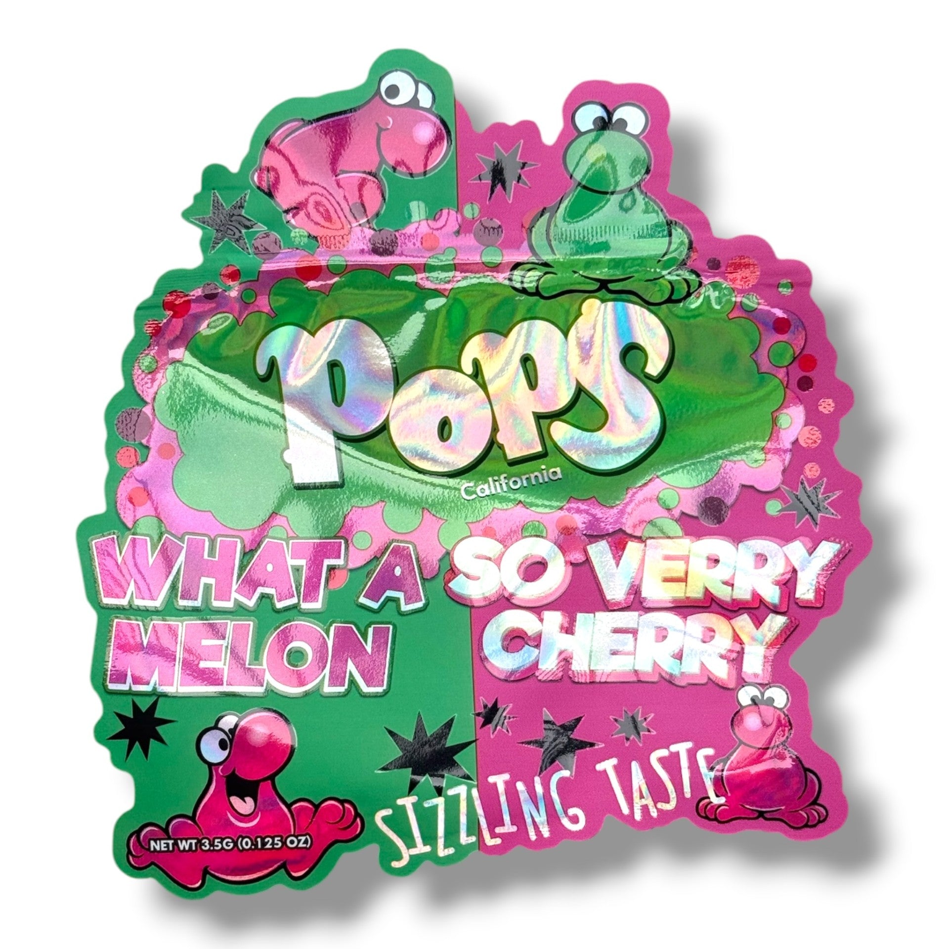 Pops What a Melon and So Verry Cherry 3.5g shape bags