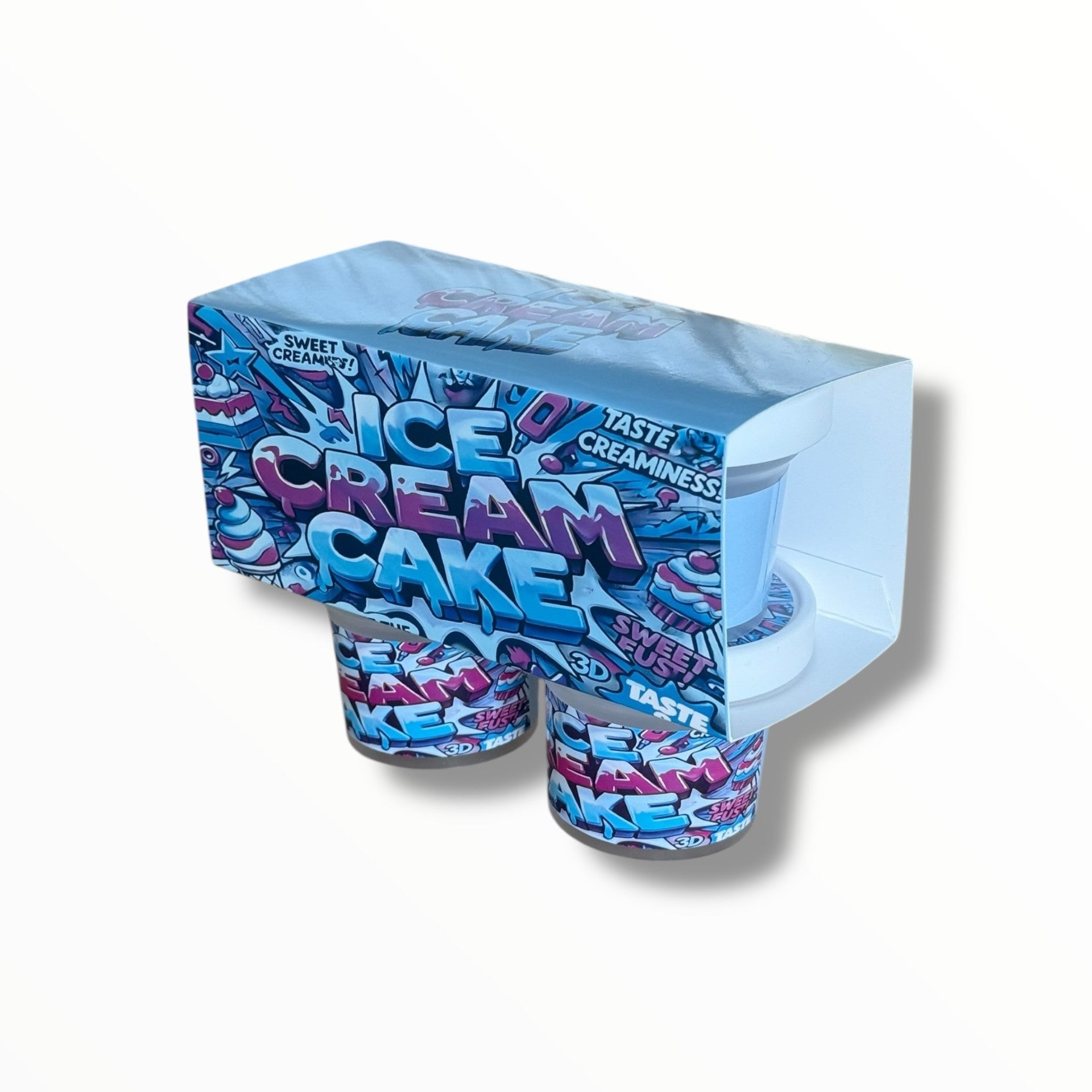 Ice Cream Style 3.5G Plastic Jars with Display Boxes – Packaging Only