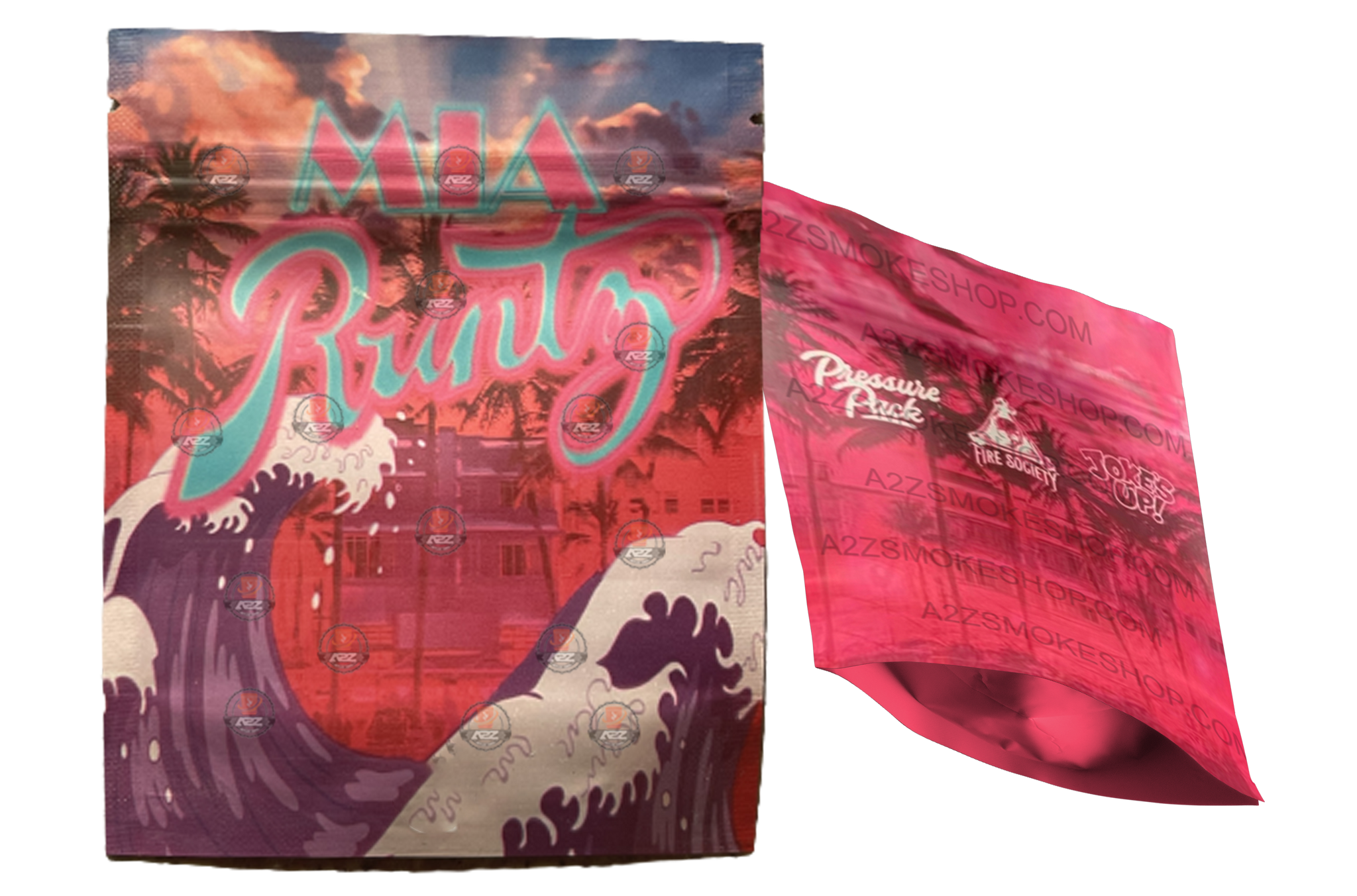 MIA Runtz Mylar Bags 3.5g By Pressure Pack and Jokes up