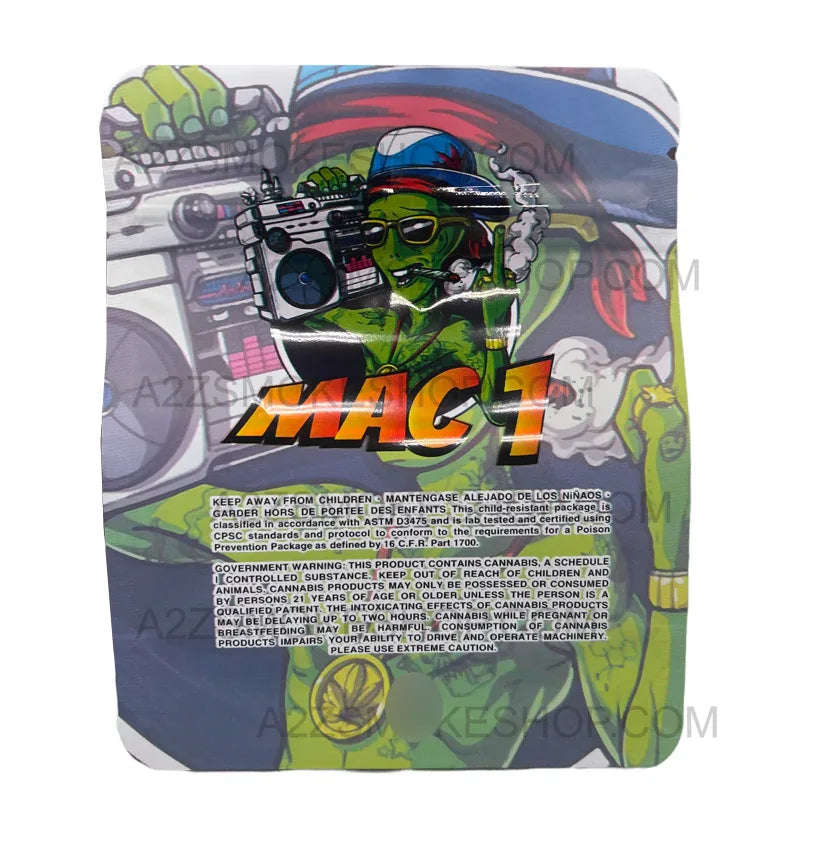 Black Unicorn -Mac 1 Alien Holographic Mylar bag 3.5g For Flower - Black Unicorn Hub