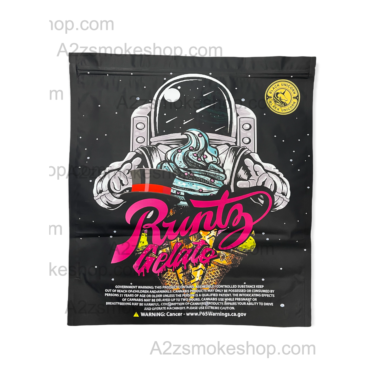 Black Unicorn Pound Bag Large Runtz Gelato Mylar bag LBS OZ g Black Unicorn Hub png