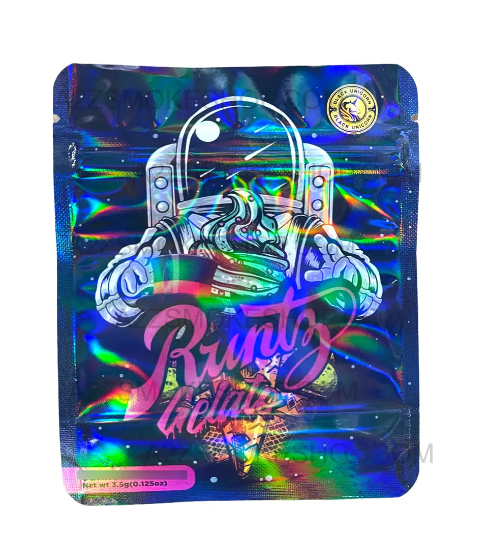 Black Unicorn Gelato Holographic Mylar bag 3.5g - Black Unicorn Hub