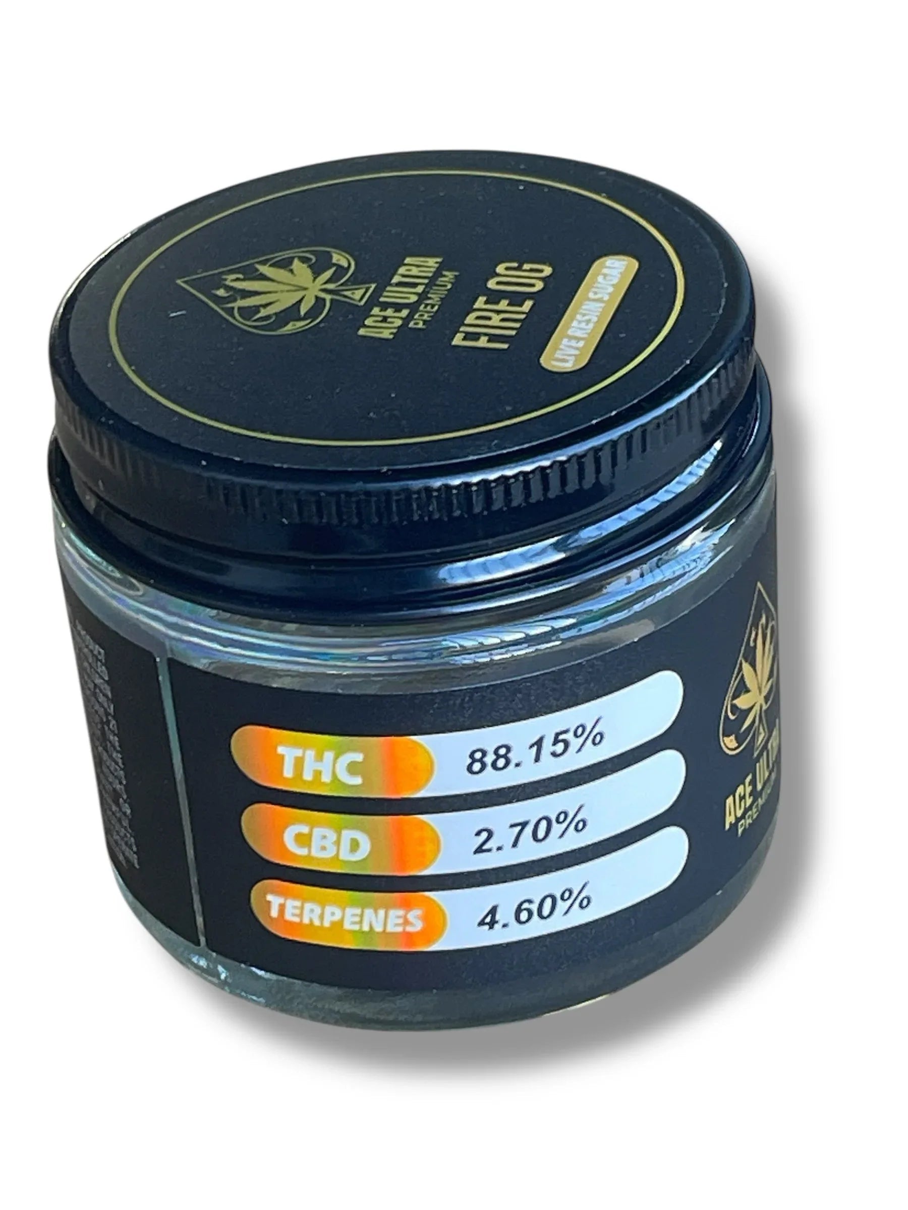Black Ace Ultra Premium 1oz Glass Jars - Varity Pack 16 Strains in box Empty Jars
