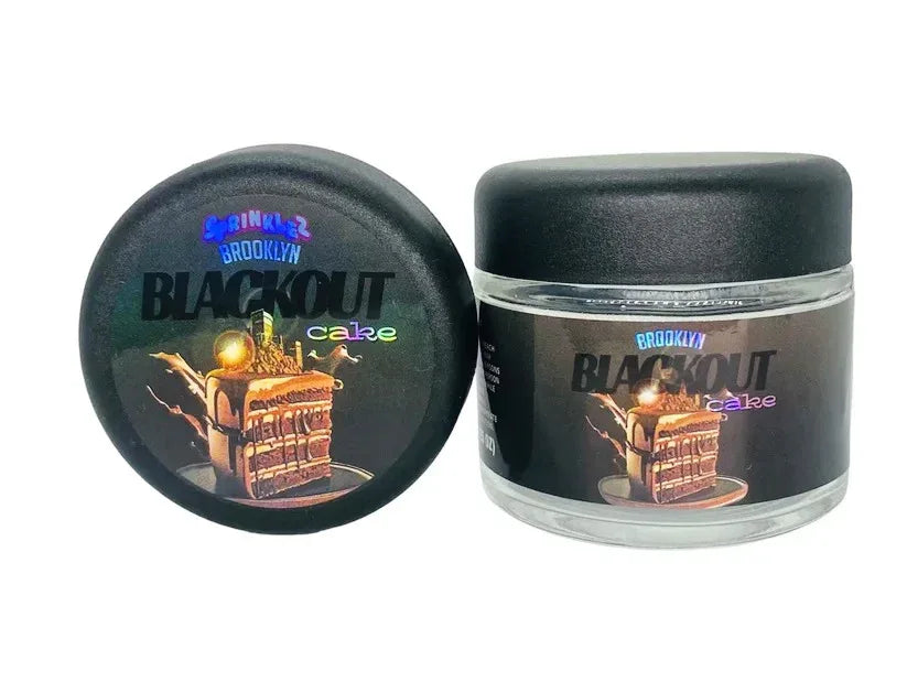 Brooklyn Blackout Cake Sprinkelz 3.5g Glass Jars with Holographic Stickers - Black Unicorn Hub