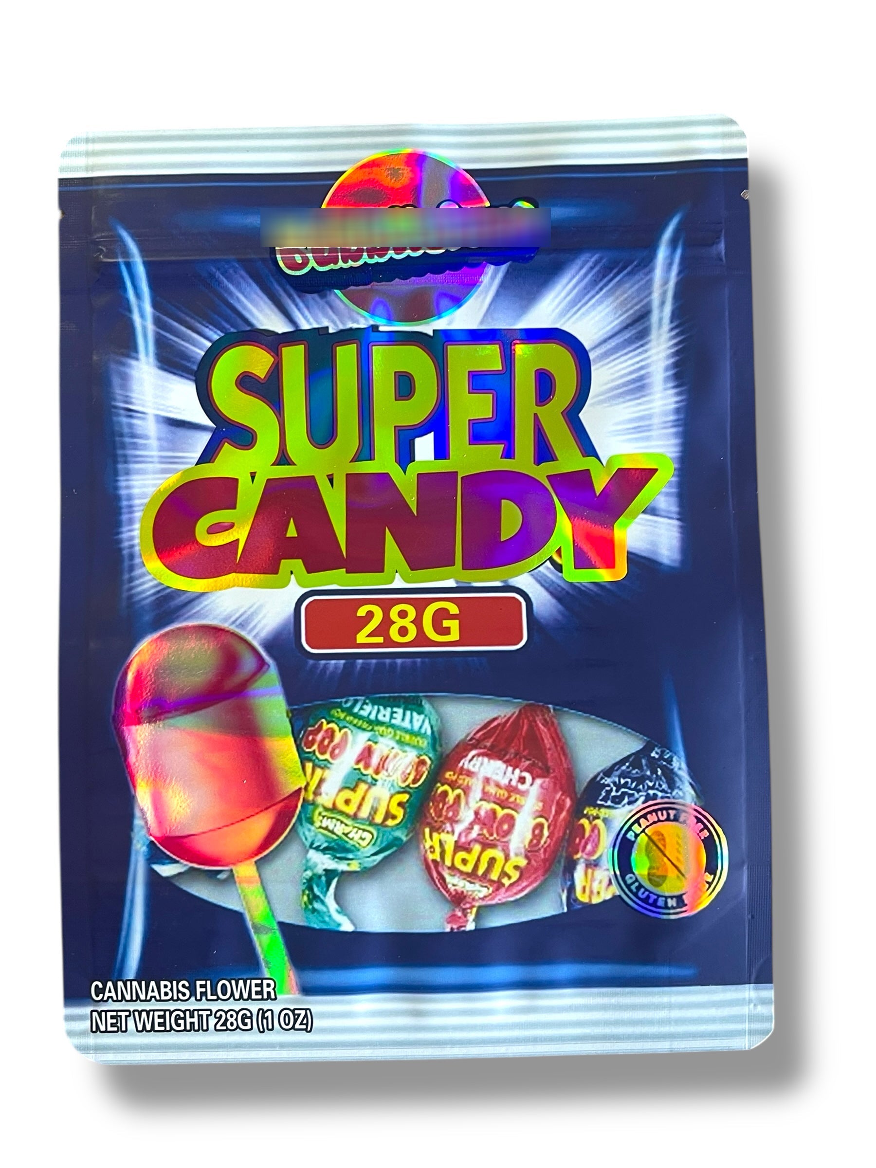 Super Candy 1 OZ 28G empty Mylar bag 1 ounce (50 Count)