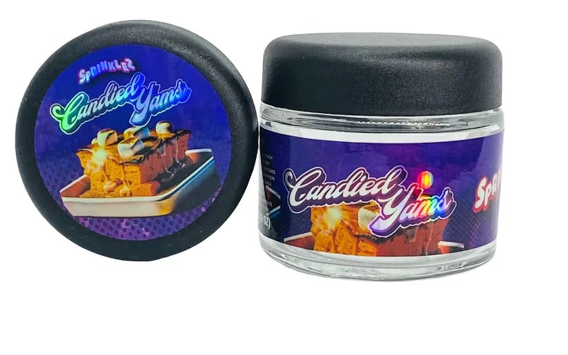 Candied Yams Sprinkelz 3.5g Glass Jars with Holographic Stickers