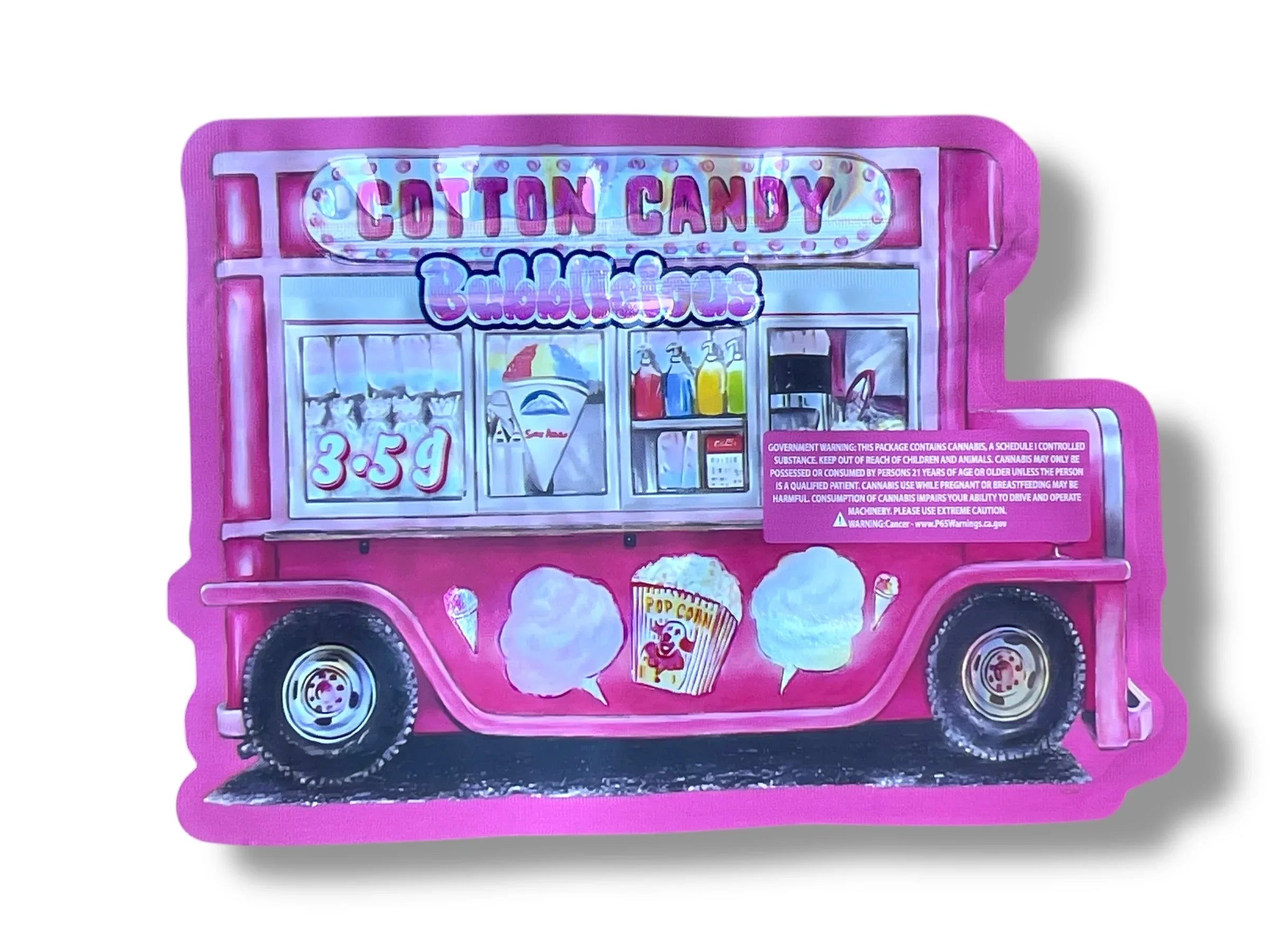 Cotton Candy Mylar Bag 3.5g shape bag
