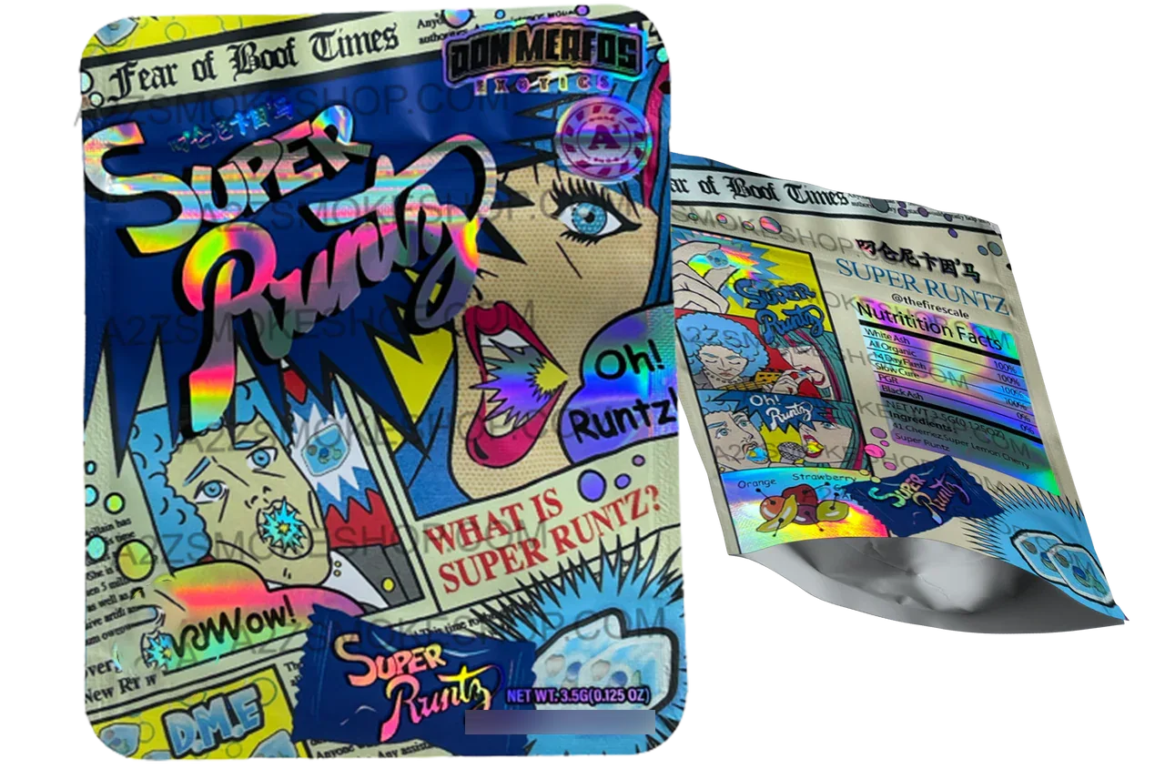 Super bag 3.5g Holographic Mylar bag Packaging Only - Black Unicorn Hub