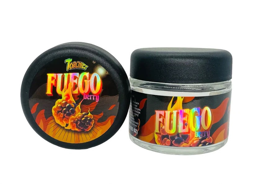 Fuego Berry Sprinkelz 3.5g Glass Jars with Holographic Stickers