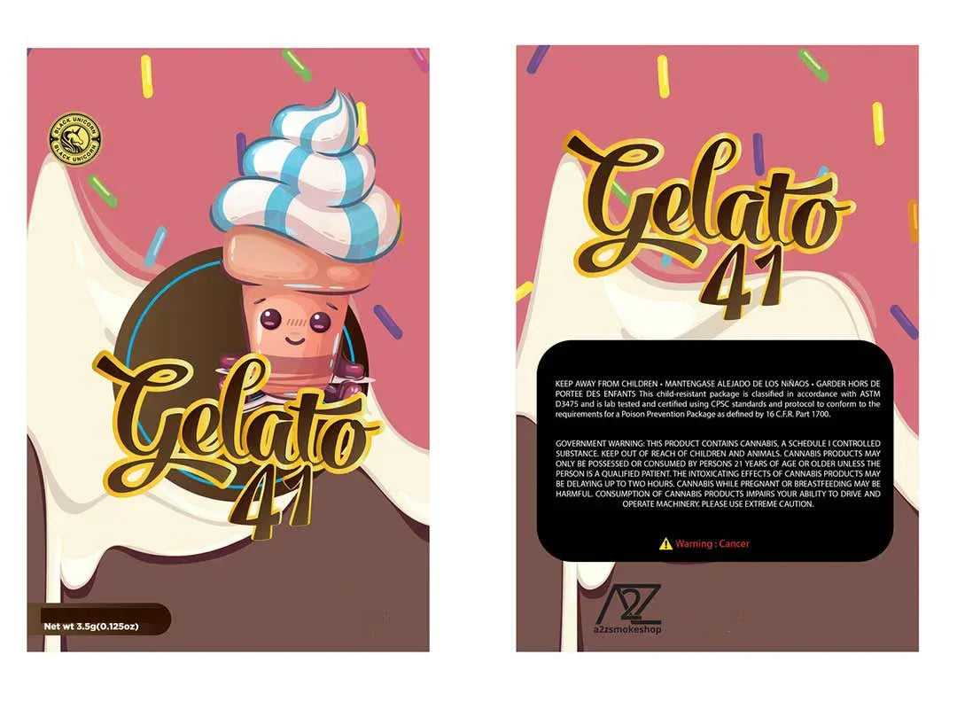 Gelato 41 Mylar Bag 3.5G - Black Unicorn Hub