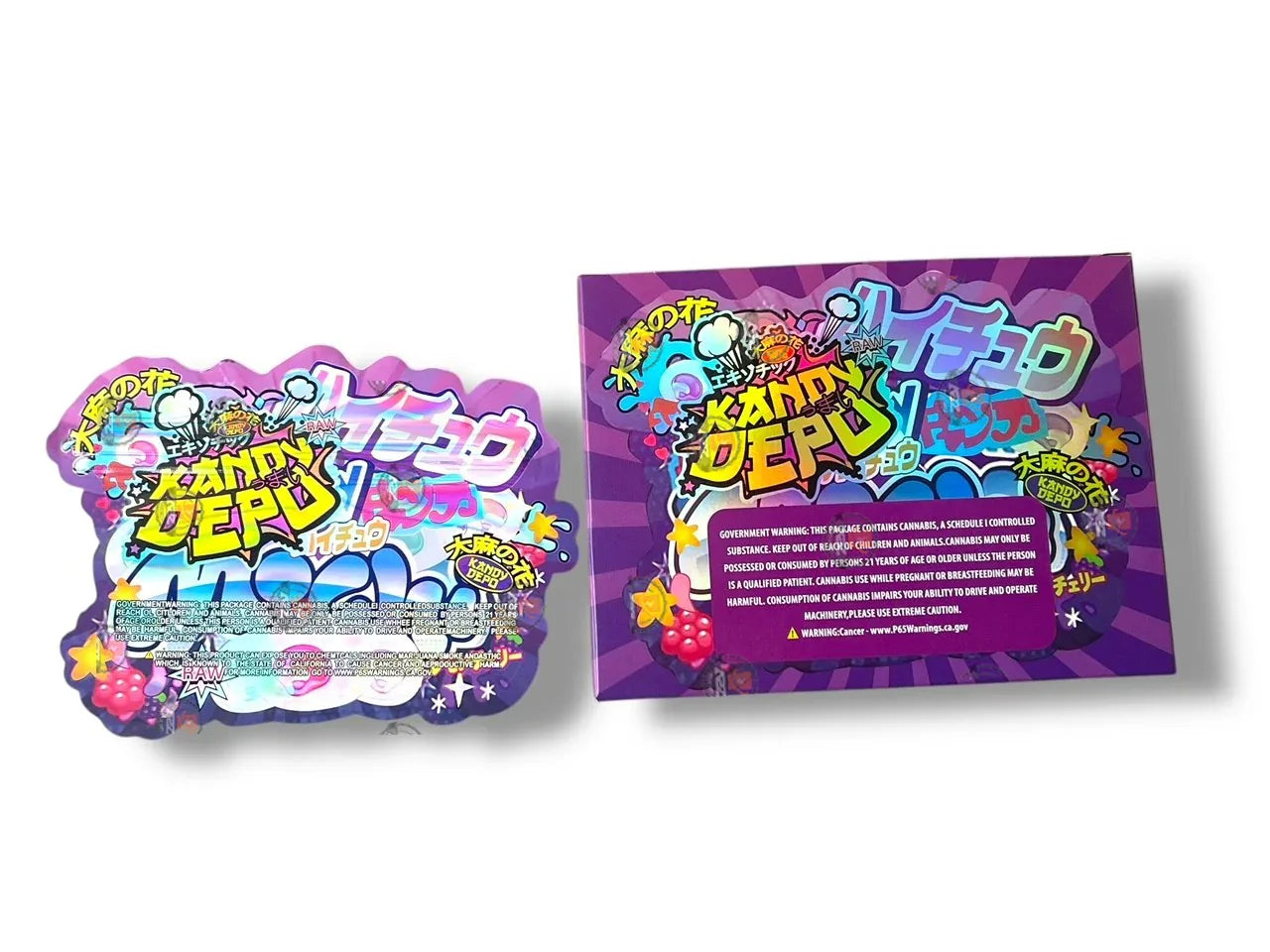 Hi Chew Mochi Kandy Depo Mylar Bags with Boxes 3.5g Box Packaging Holographic