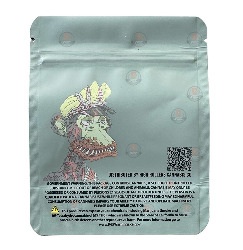 High Rollers Mylar bag 3.5g Holographic Sativa
