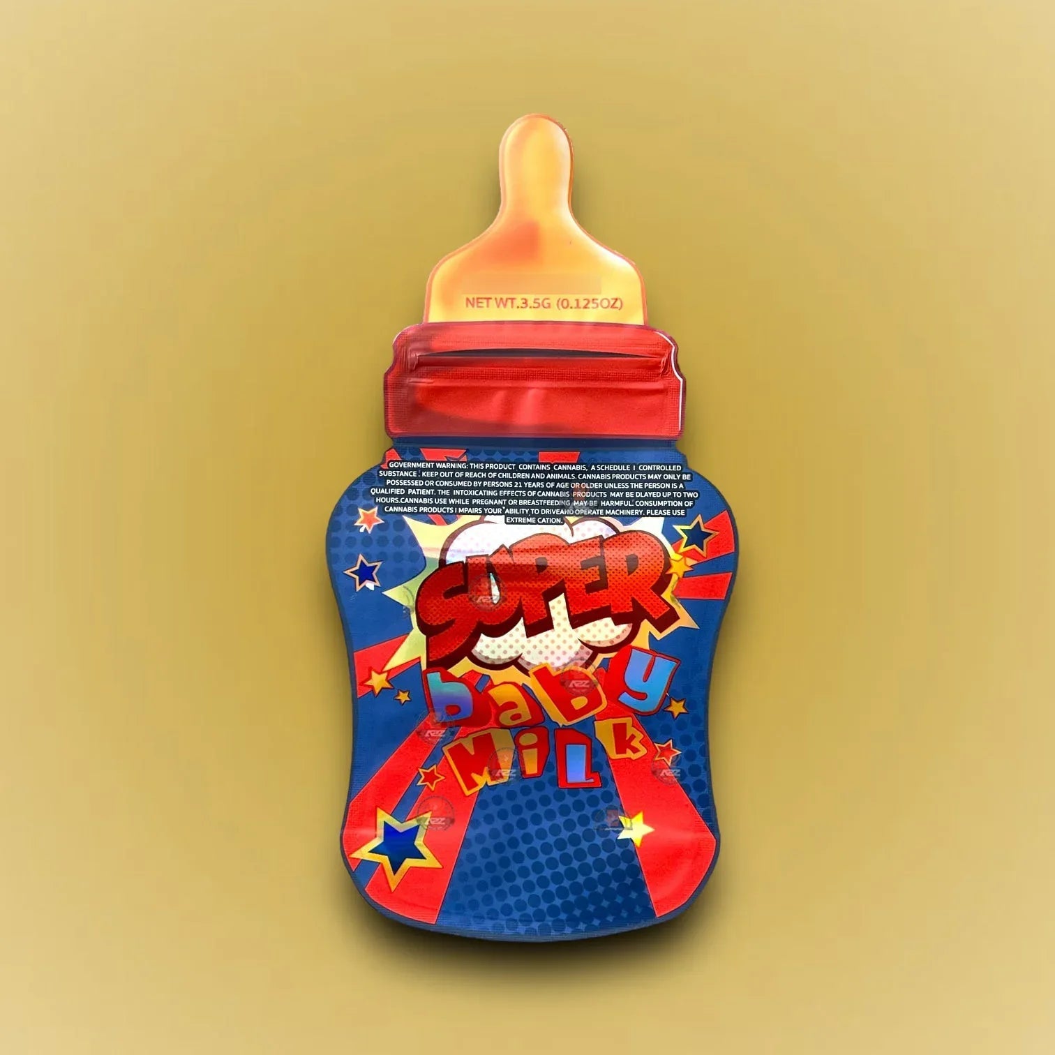 Super Baby Milk 3.5G Mylar Bag Holographic- Packaging Only - Black Unicorn Hub