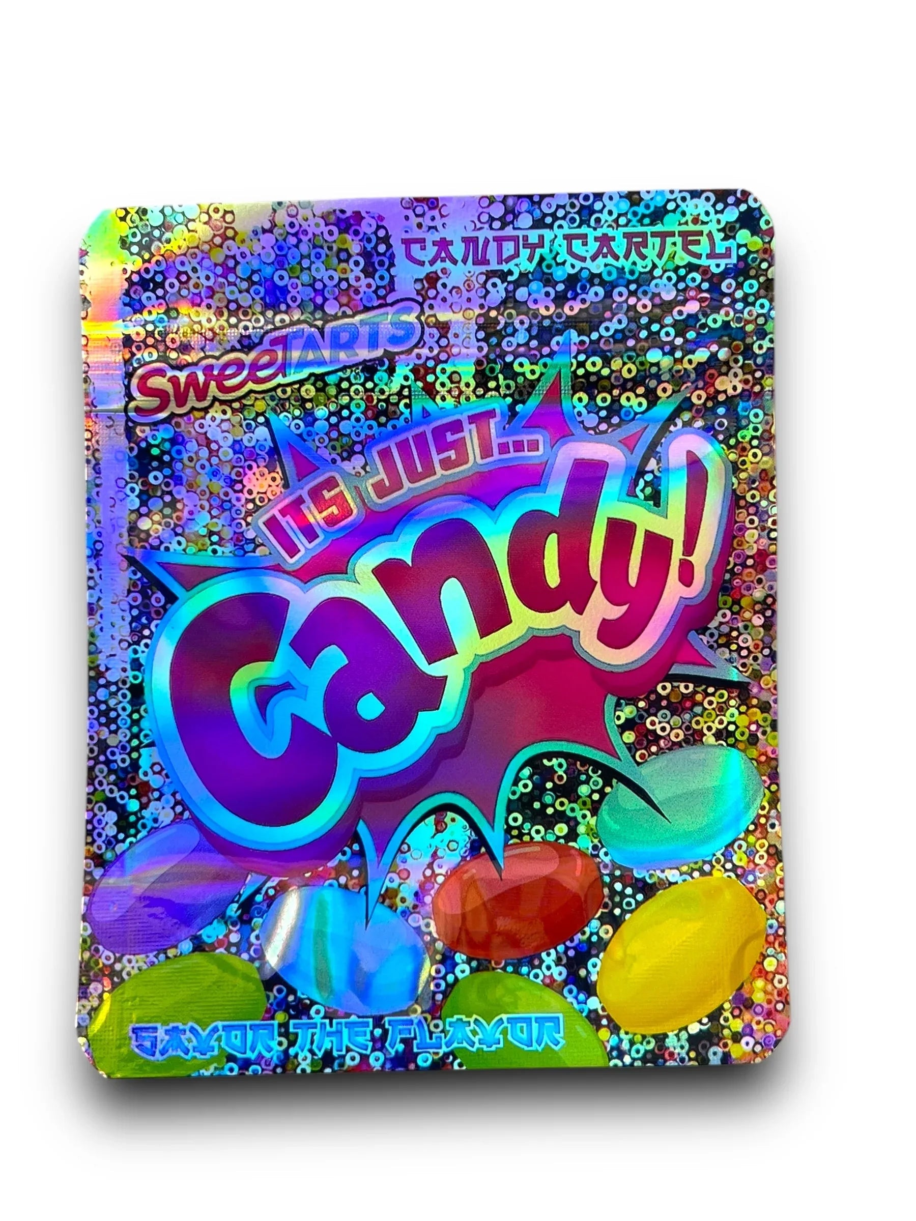 Candy Sweet Tarts Mylar Bags 3.5g Holographic Candy Cartel - Black Unicorn Hub