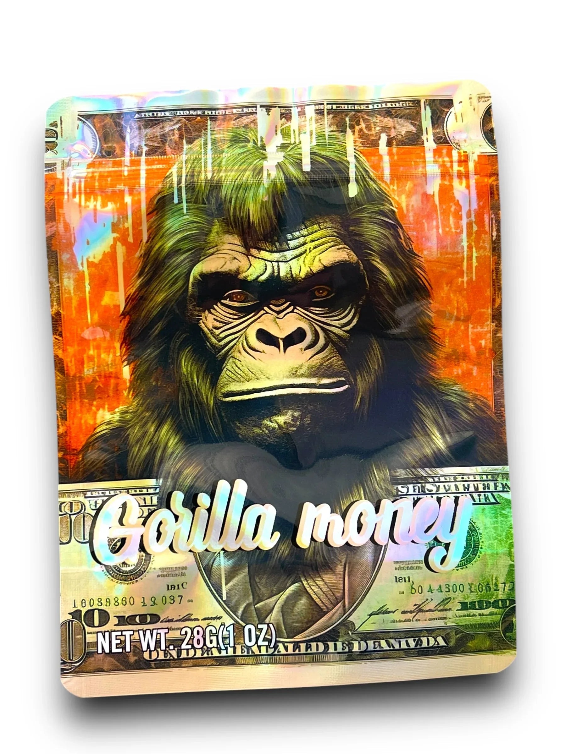 Gorilla Money 1OZ 28G Mylar Bag (50 Count) - Black Unicorn Hub