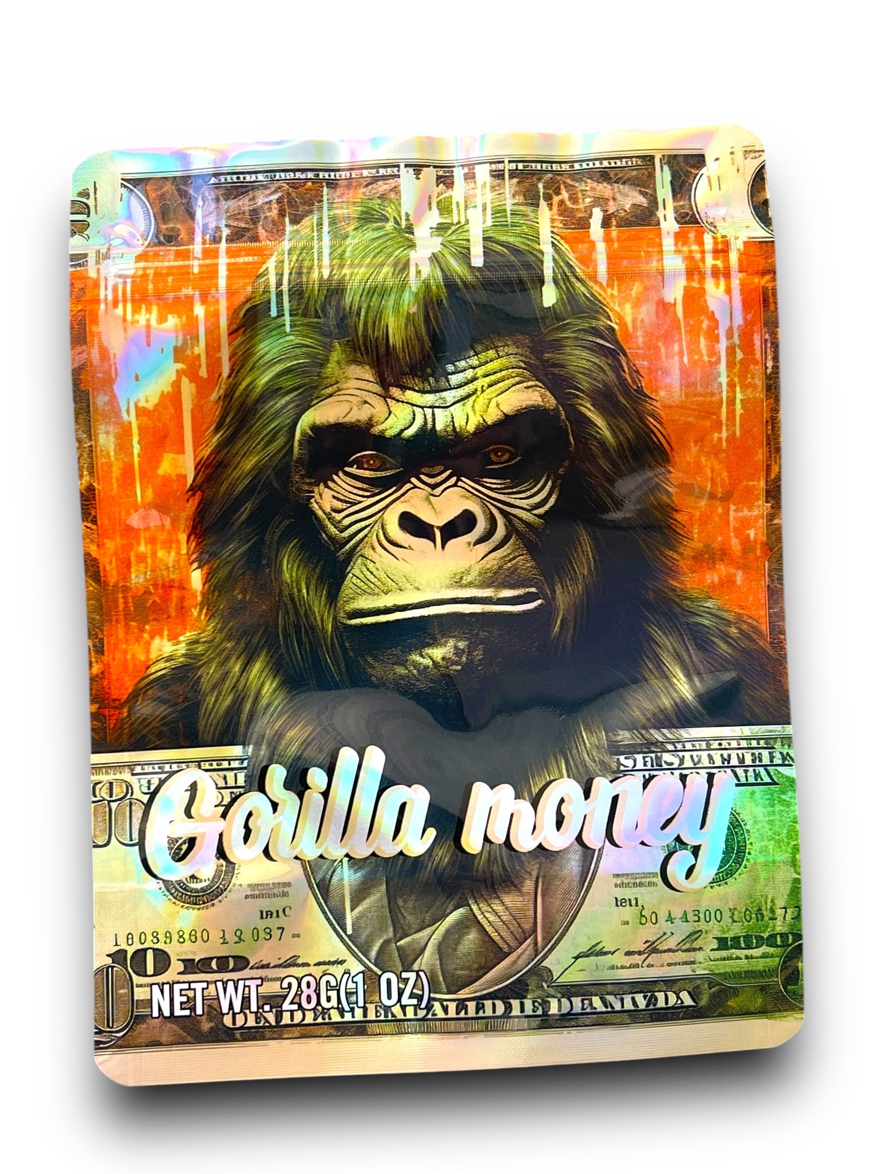 Gorilla Money 1OZ 28G Mylar Bag (50 Count)