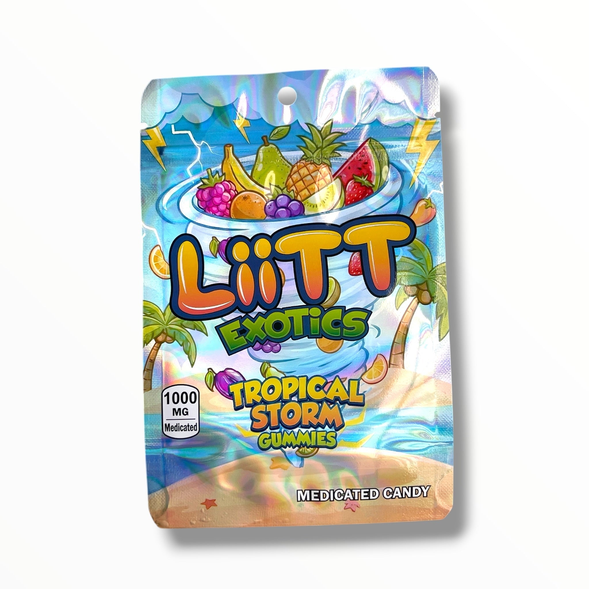 Liitt Exotics Tropical Storm Gummies 3.5g Mylar Bag 1000MG (Packaging Only)