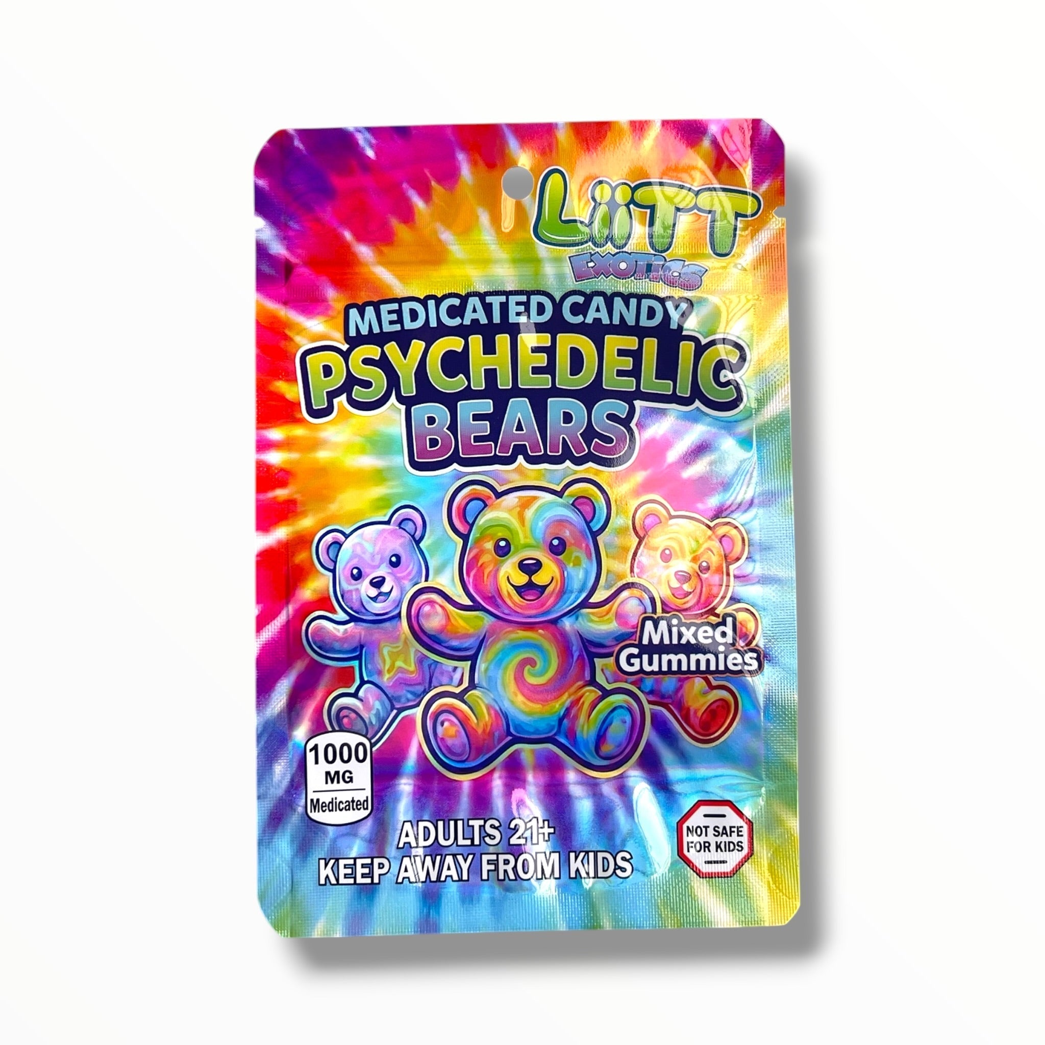 Liitt Exotics Mixed Gummies 3.5g Mylar Bag 1000MG (Packaging Only)