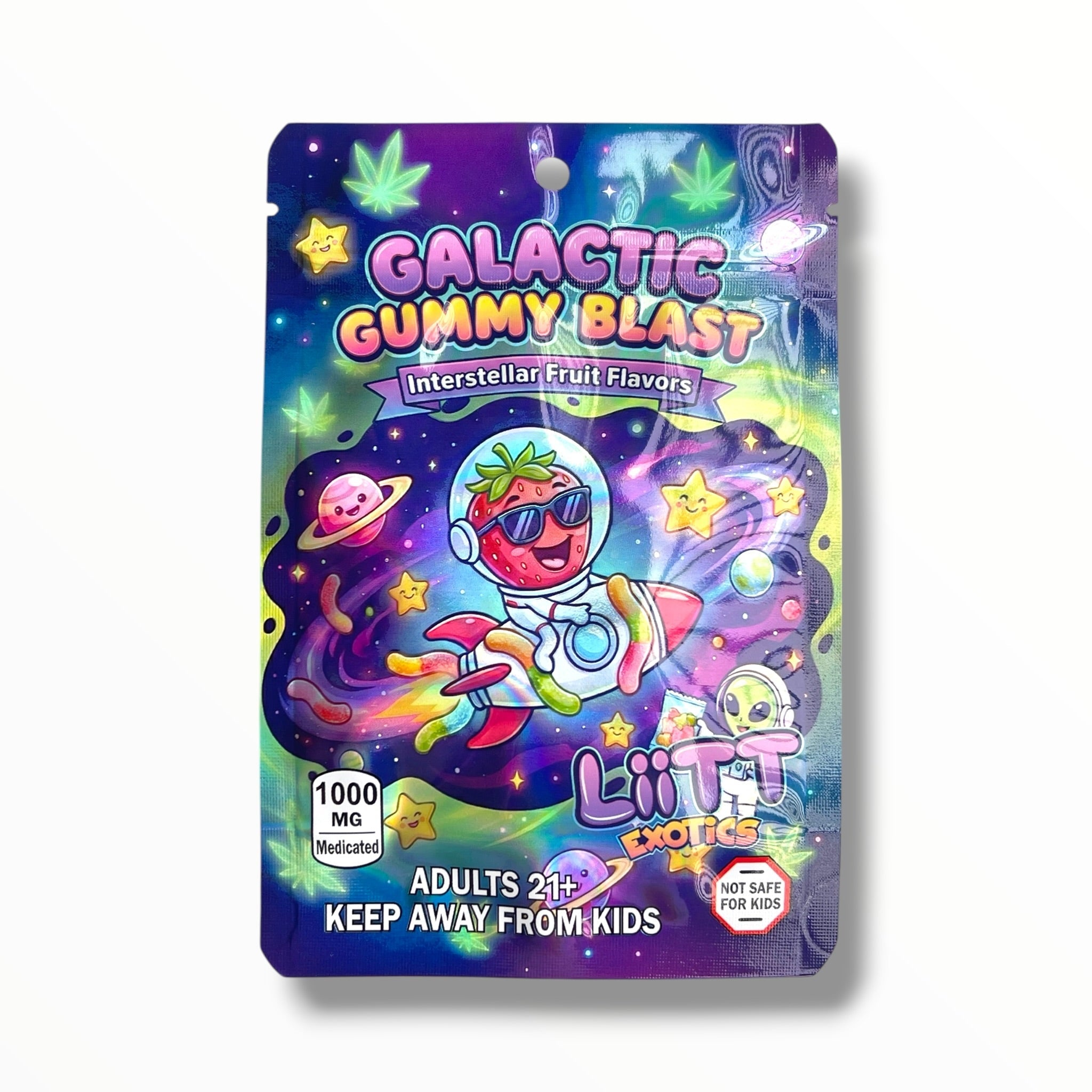 Liitt Exotics Galactic Gummy Blast 3.5g Mylar Bag 1000MG (Packaging Only)