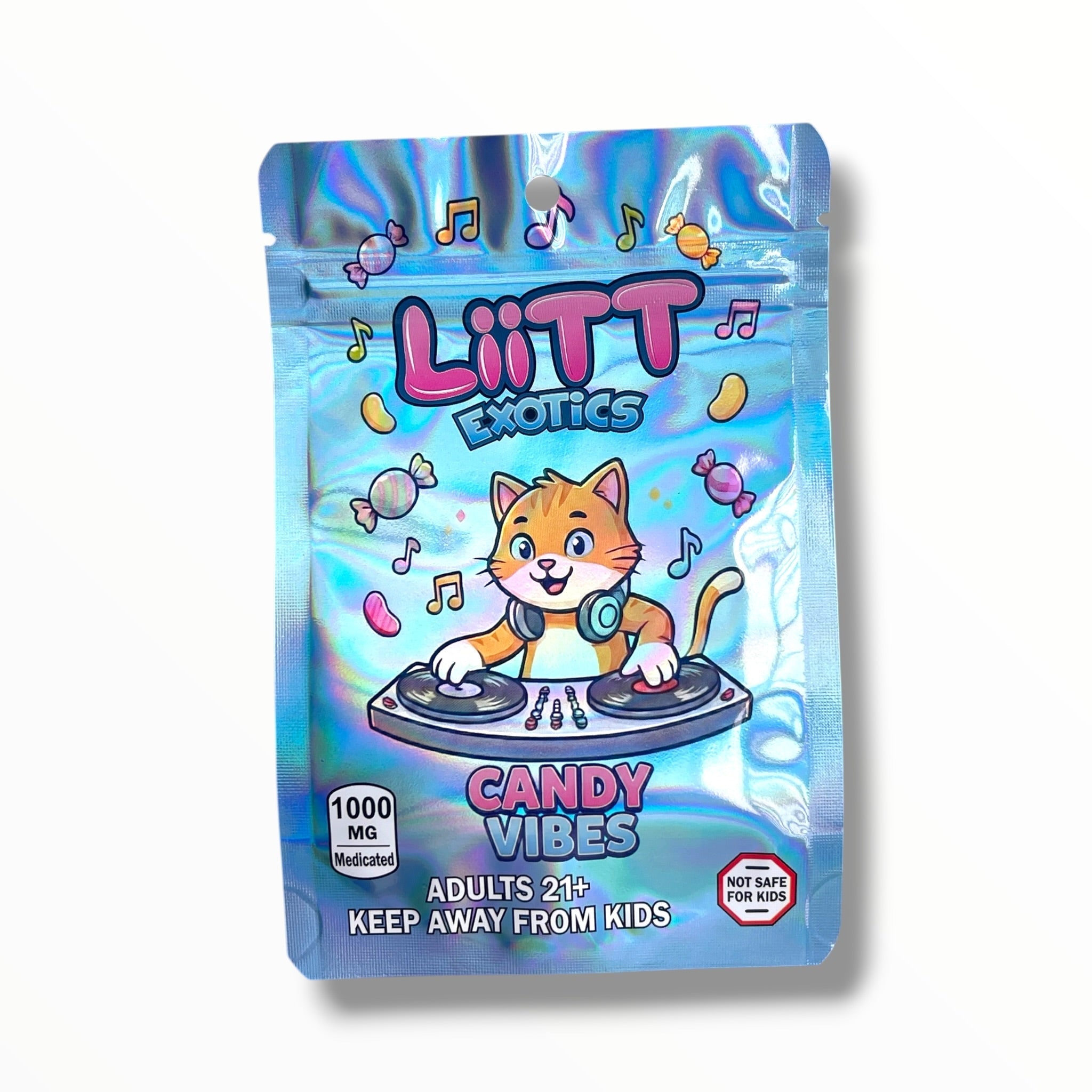 Liitt Exotics Candy Vibes 3.5g Mylar Bag 1000MG (Packaging Only)