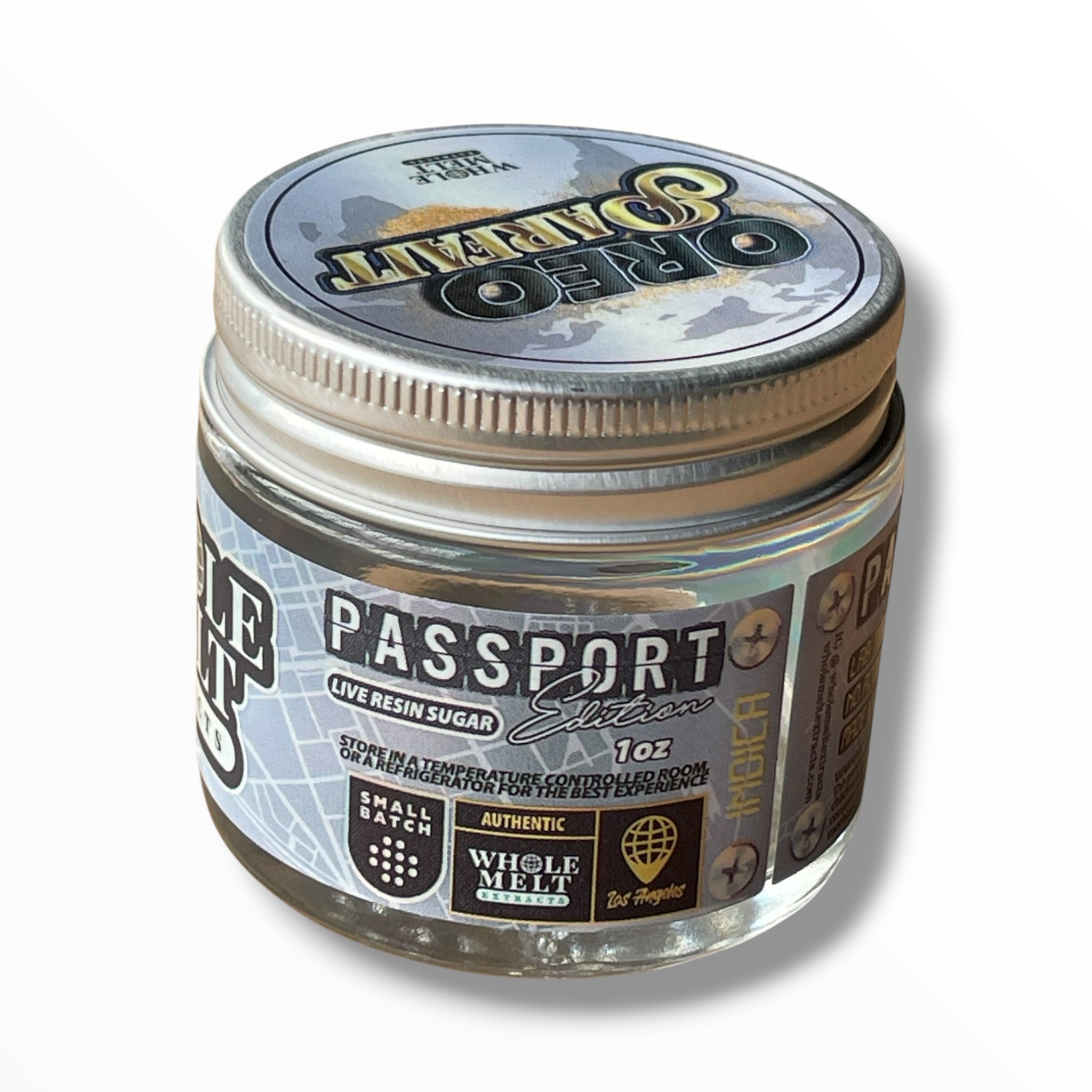 Whole Melt Passport Edition 1oz Glass Jars - Varity Pack 16 Strains in box Empty Jars