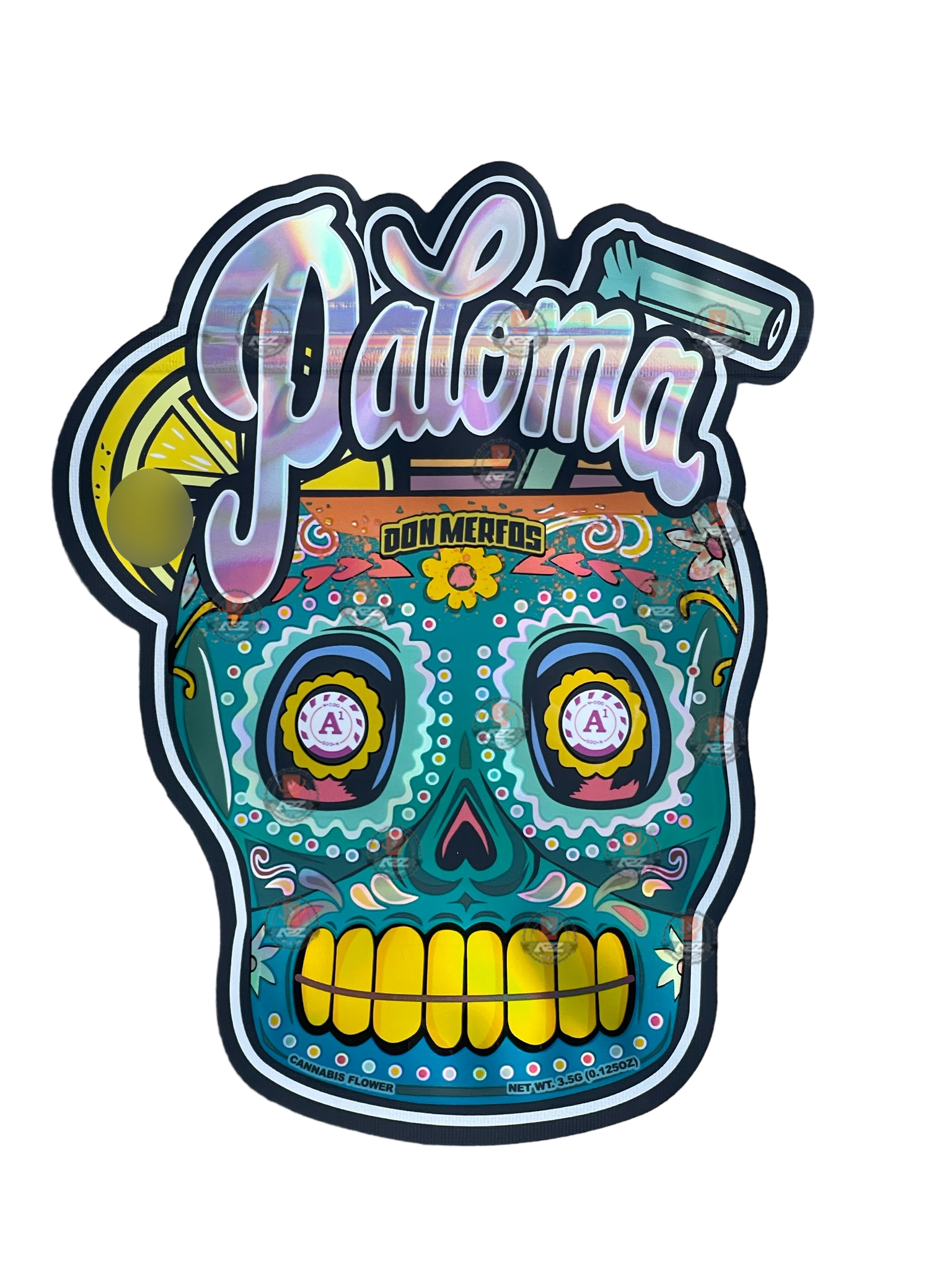 Don Merfos Paloma Cut out bag 3.5g Mylar Bag