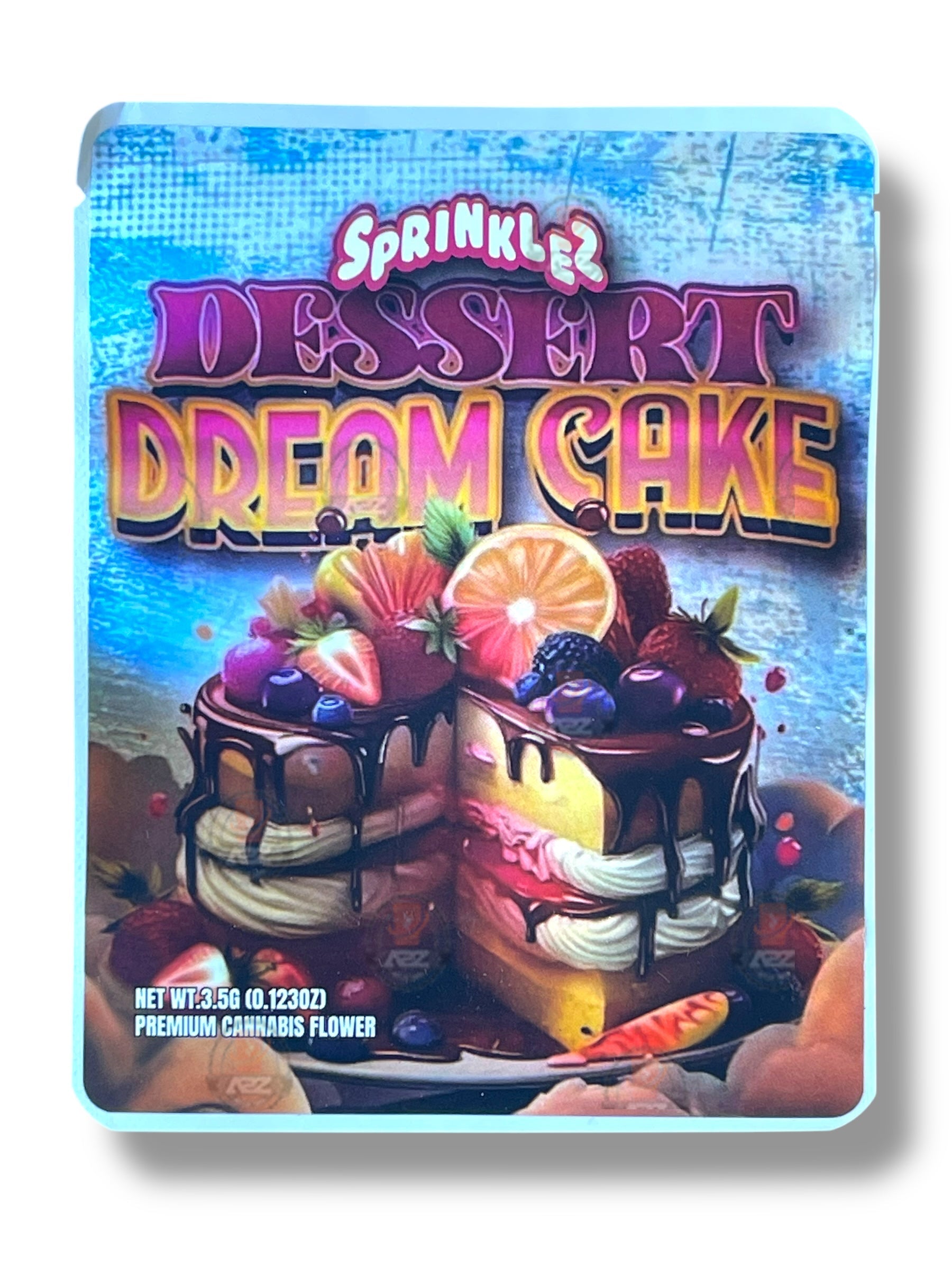Sprinklez Dessert Dream Cake Mylar Bags with Boxes 3.5g Box Packaging With stickers and label