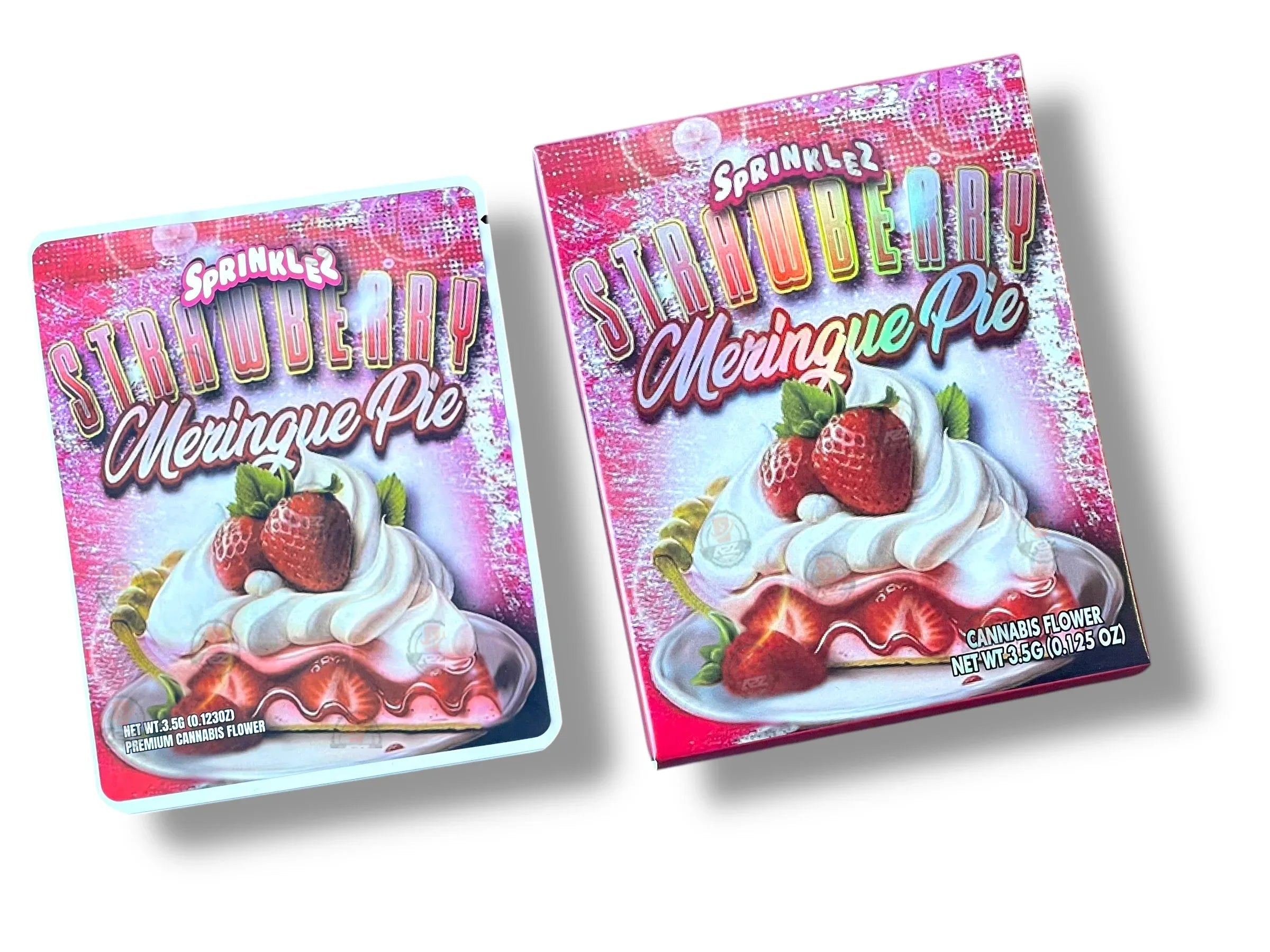 Sprinklez Strawberry Meringue Mylar Bags with Boxes 3.5g Box Packaging With stickers and label - Black Unicorn Hub