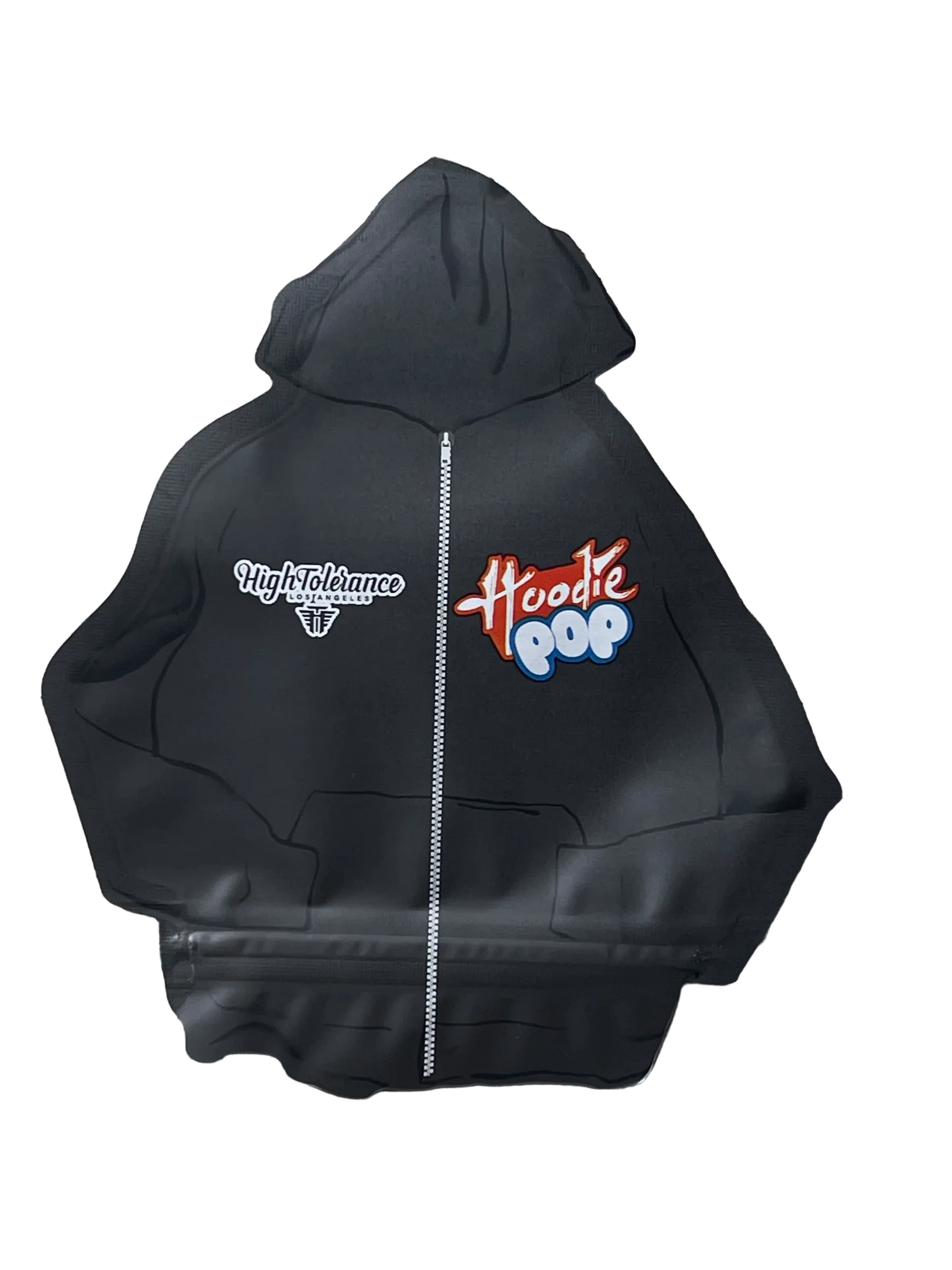 Hoodie POP 3.5 grams Mylar Bag High Tolerance - Black Unicorn Hub