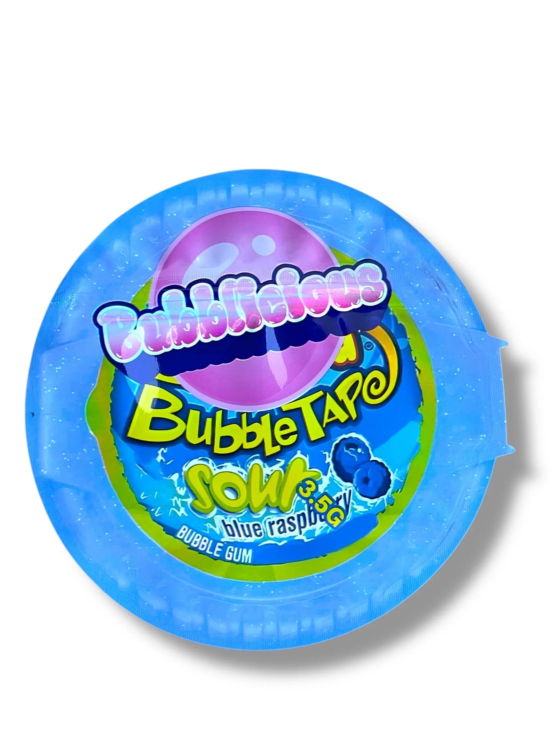Bubble Tape Sour Blue Raspberry Mylar Bag 3.5g shape bag - Black Unicorn Hub