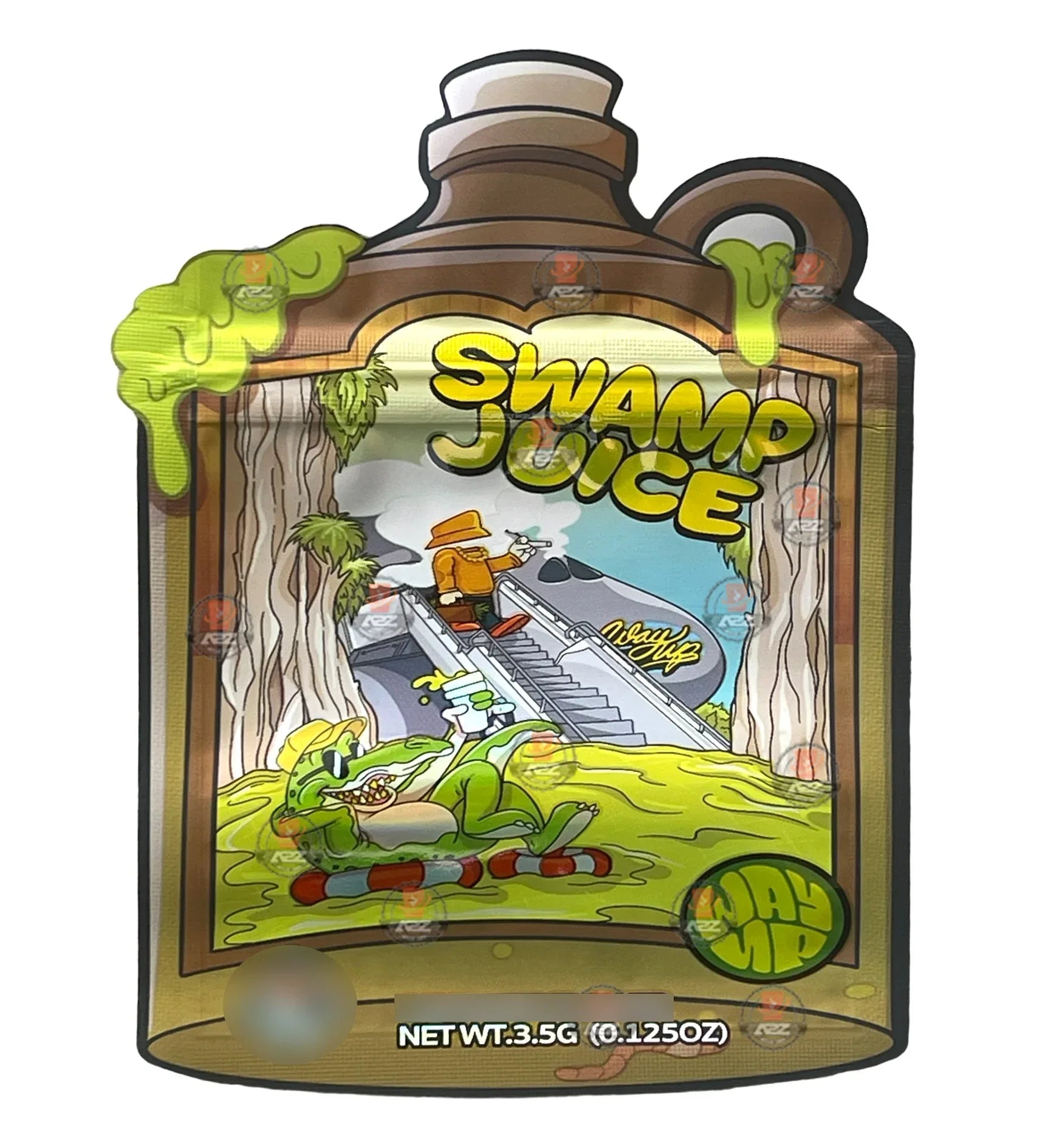 Swamp Juice 3.5 grams Mylar Bag Holographic - Black Unicorn Hub
