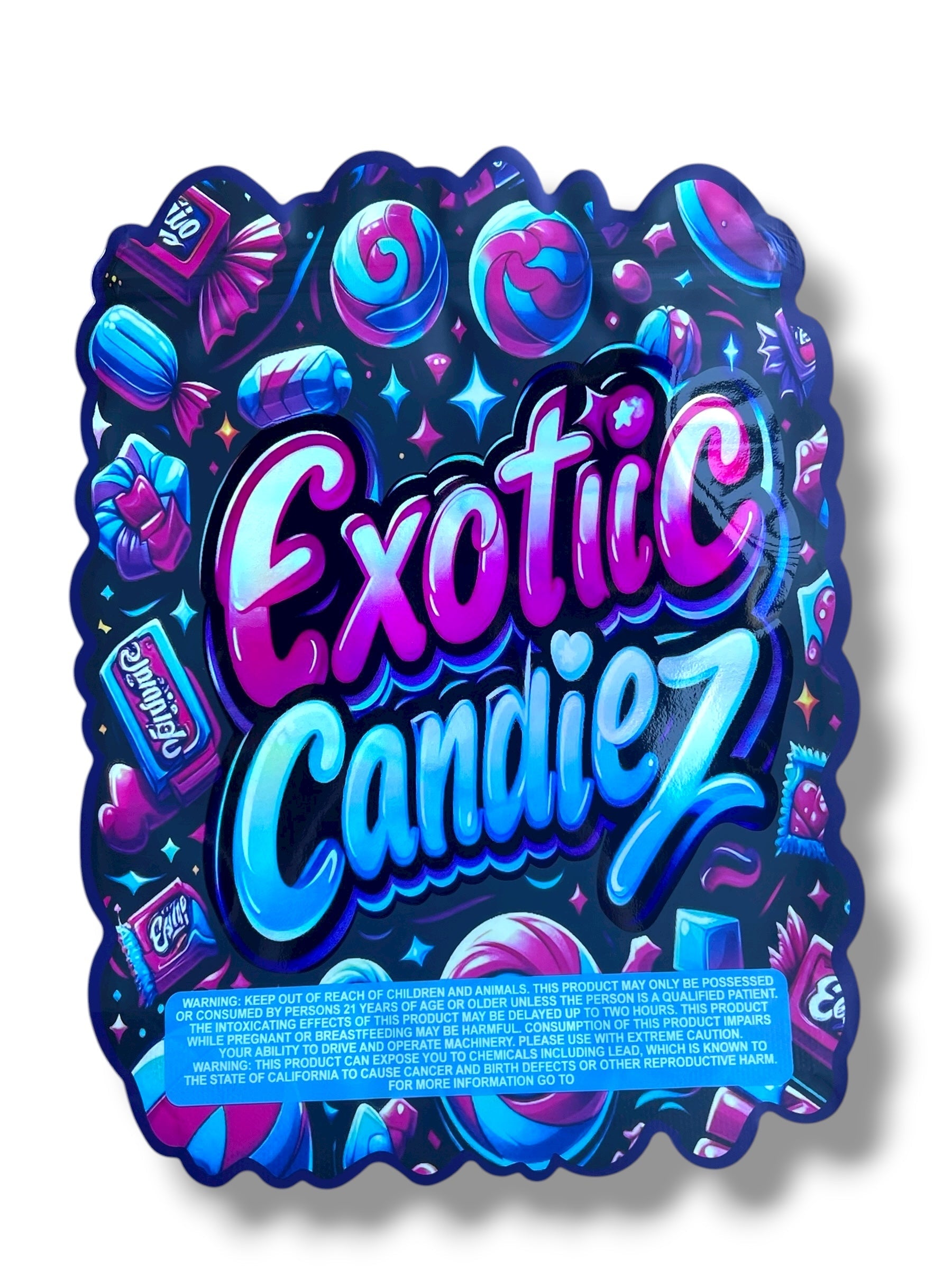 Exotic Candiez 1 OZ 28G Mylar empty Mylar bag 1 ounce (50 Count)