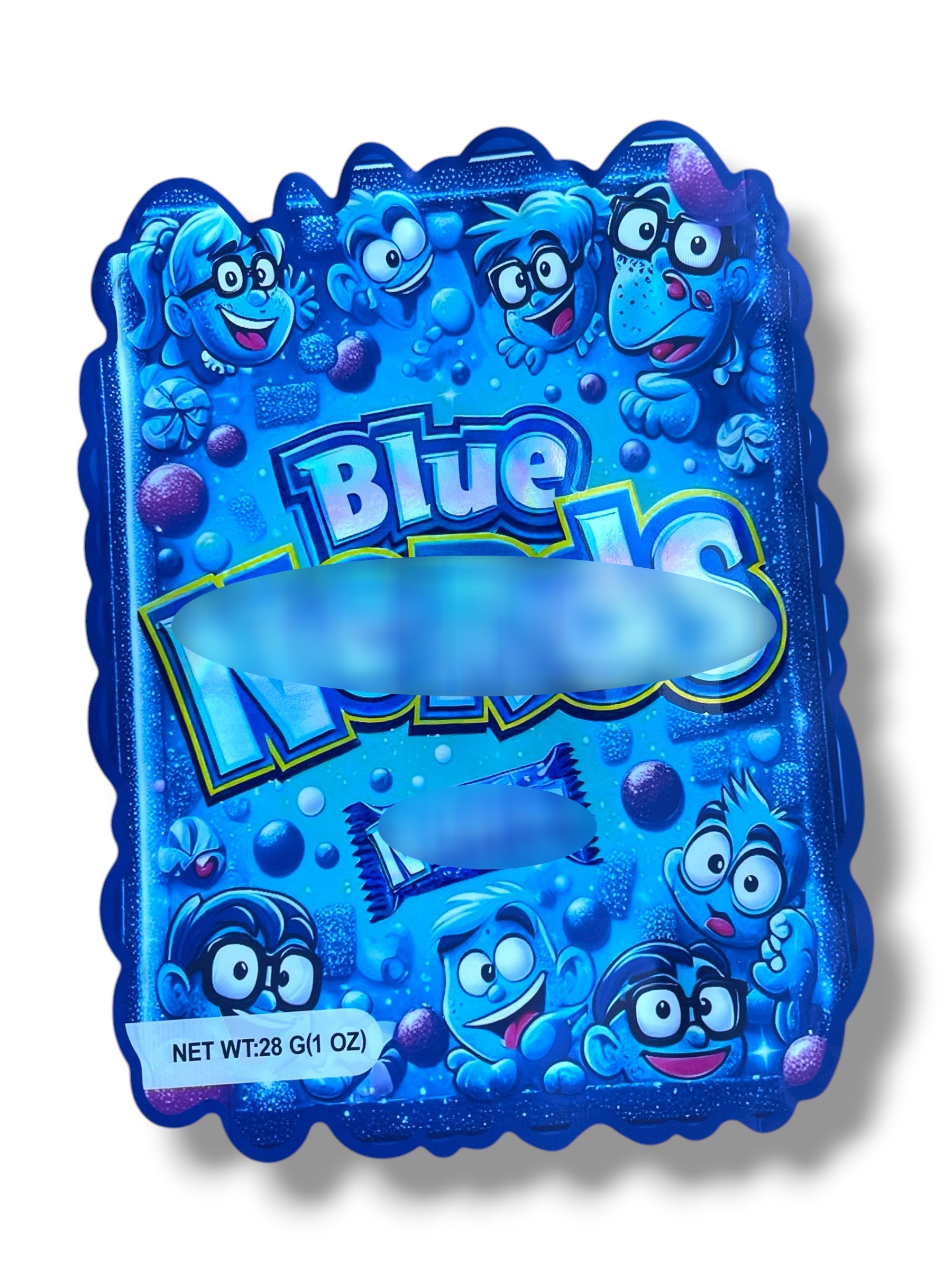 Blue Nerz 1 OZ 28G Mylar empty Mylar bag 1 ounce (50 Count)
