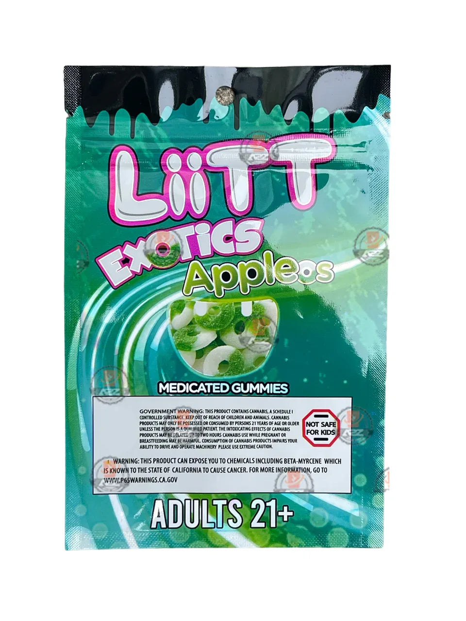 Liitt Exotics Appleos 3.5g Mylar Bag 1000MG (Packaging Only) - Black Unicorn Hub