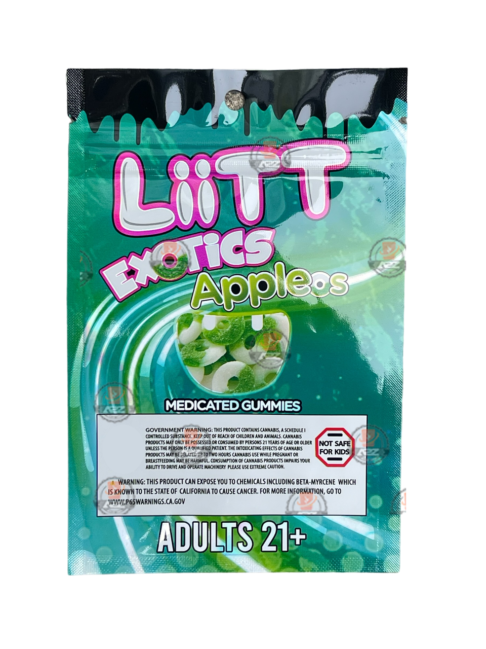Liitt Exotics Appleos 3.5g Mylar Bag 1000MG (Packaging Only)