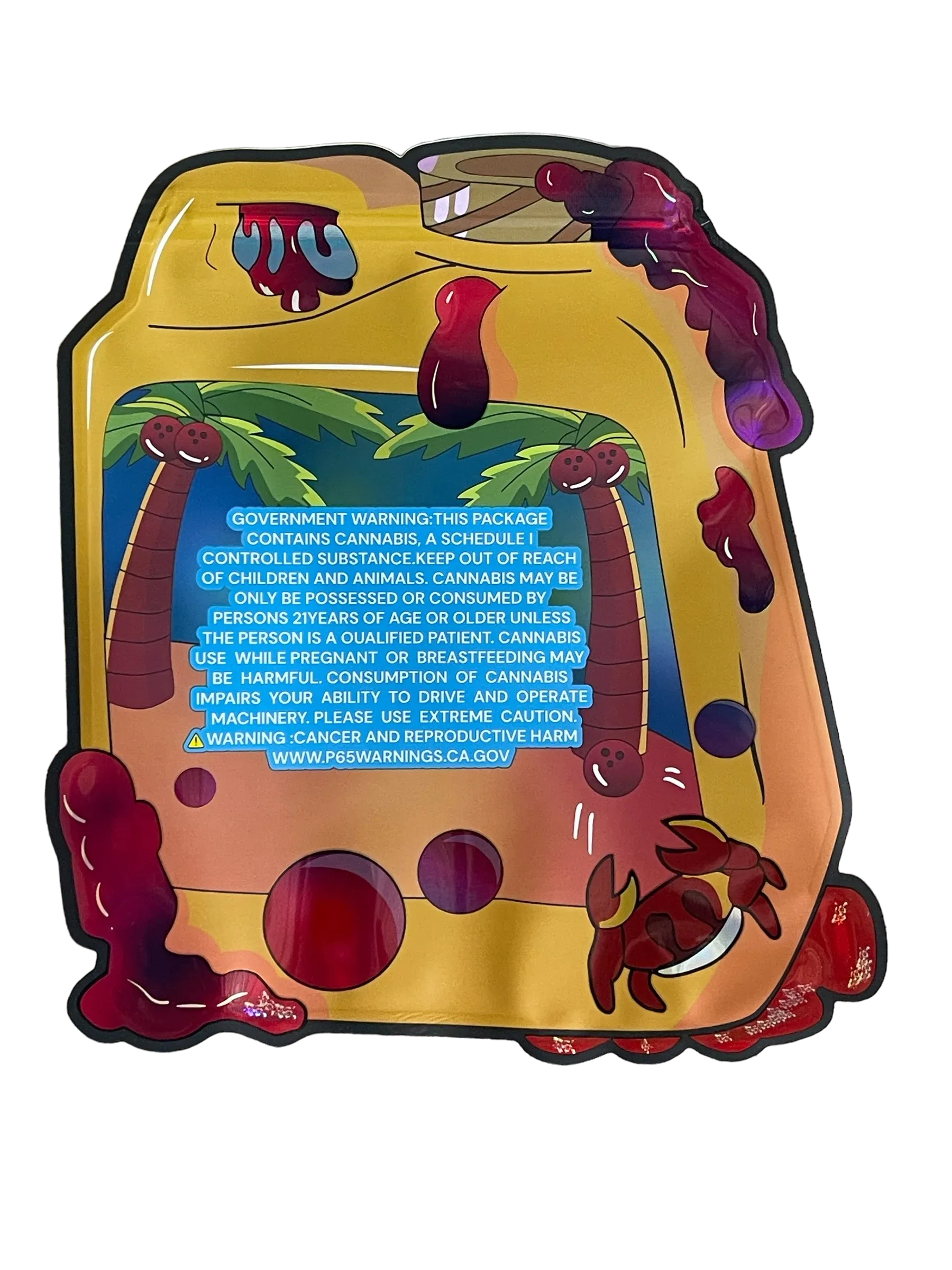 Bubble Jug Mylar Bag 1 OZ 28G (50 Count) Caribbean Blend Monkey Business - Black Unicorn Hub