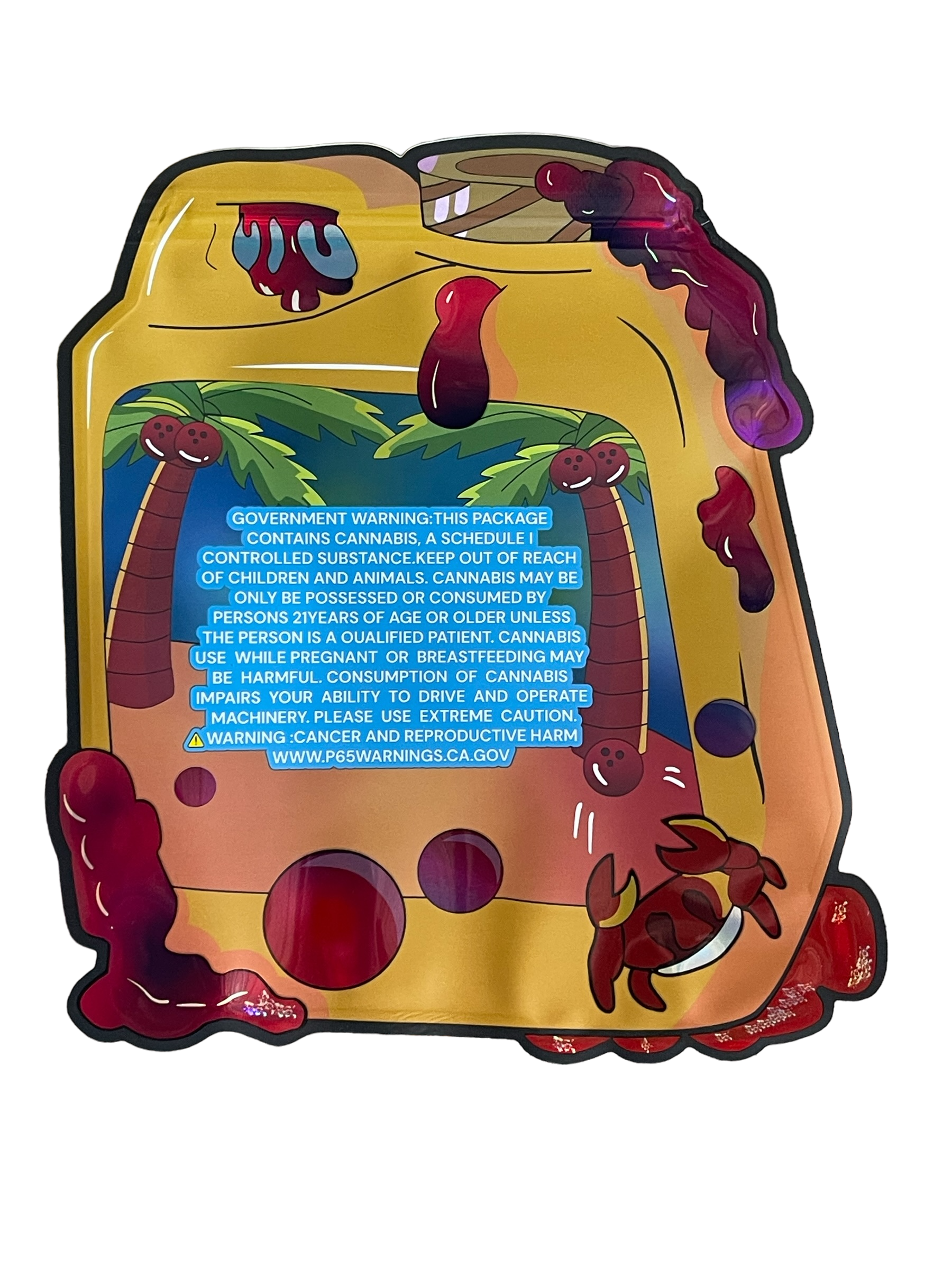 Bubble Jug Mylar Bag 1 OZ 28G (50 Count) Caribbean Blend Monkey Business