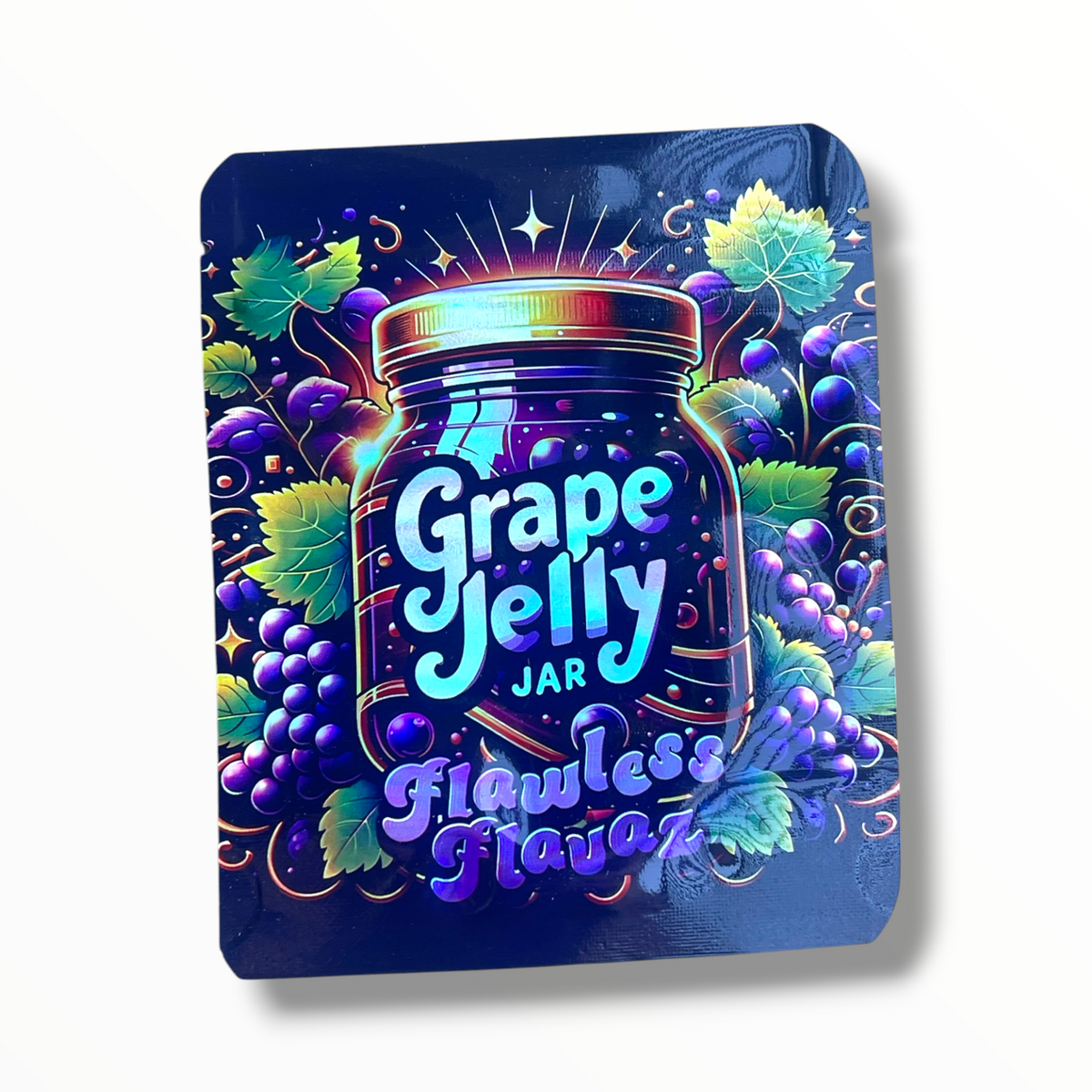 Grape Jelly Mylar Bags 3.5 Grams Smell Proof Flawless Flavaz